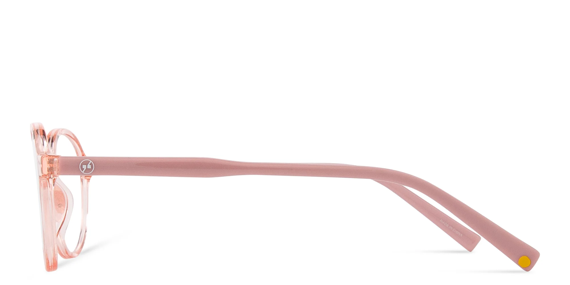 Shop EYE'M Kids Panthos Eyeglasses in Transparent Orange online.