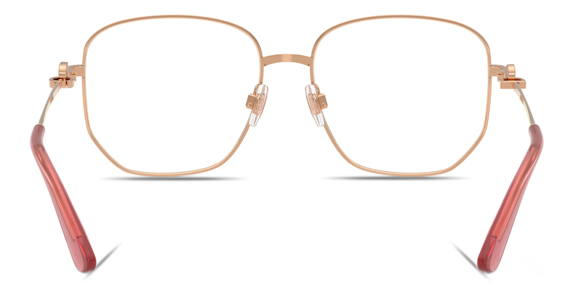 Shop Dolce & Gabbana DNA Wide Panthos Eyeglasses in Rose Gold online.