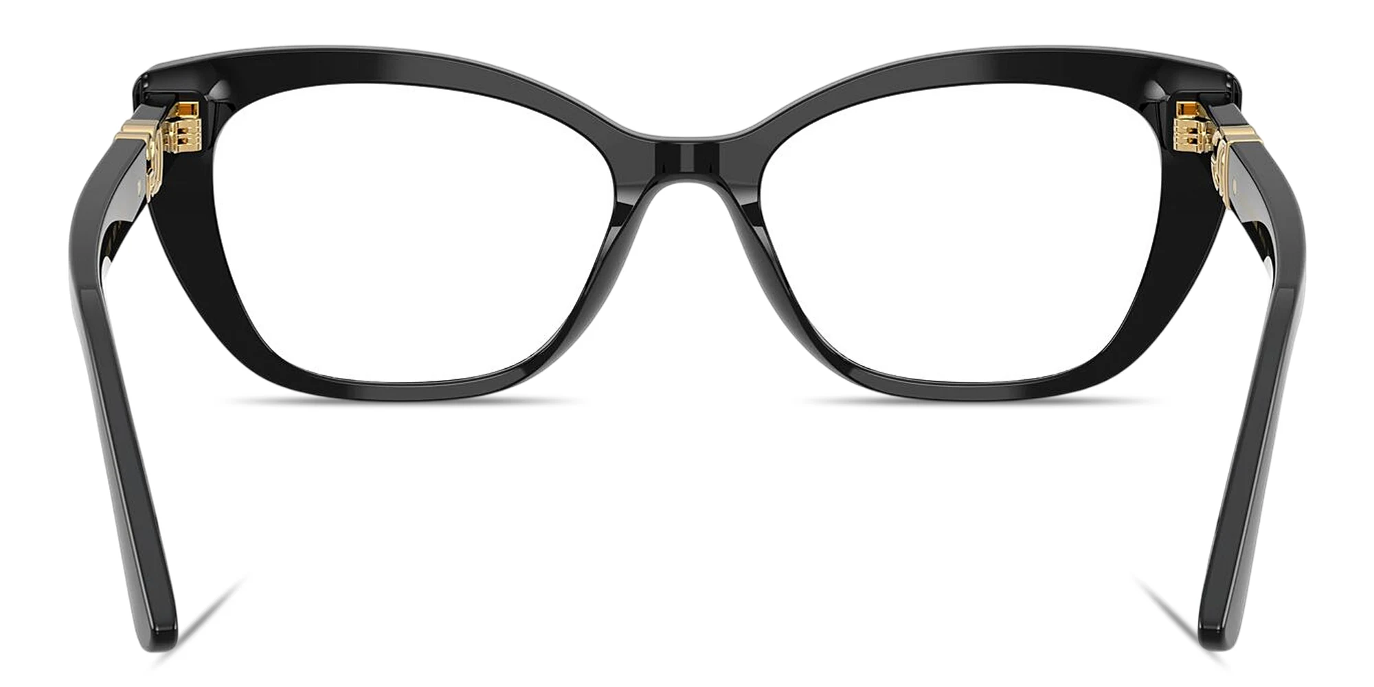 Shop Dolce & Gabbana DG Motif Cat-Eye Eyeglasses in Black online.