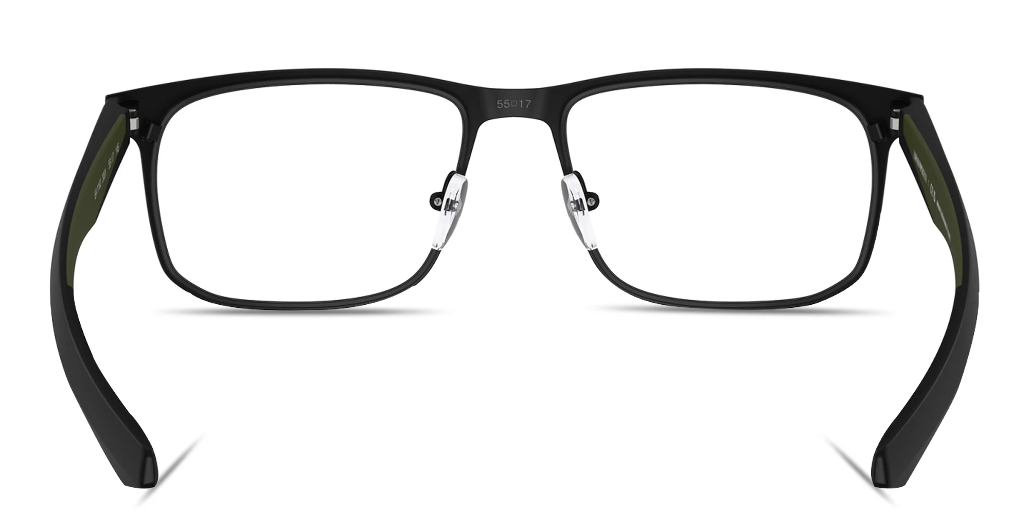Shop Emporio Armani Essential Leisure Wide Square Eyeglasses in Matte Black online.