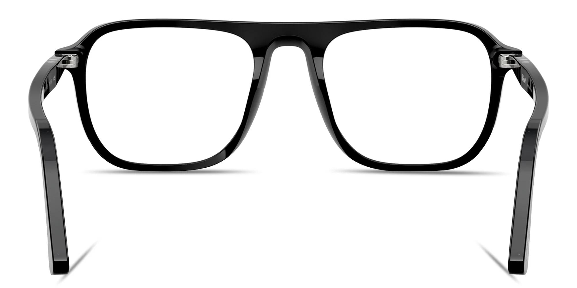 Shop PERSOL Jacques Unisex Square Eyeglasses in Black online.