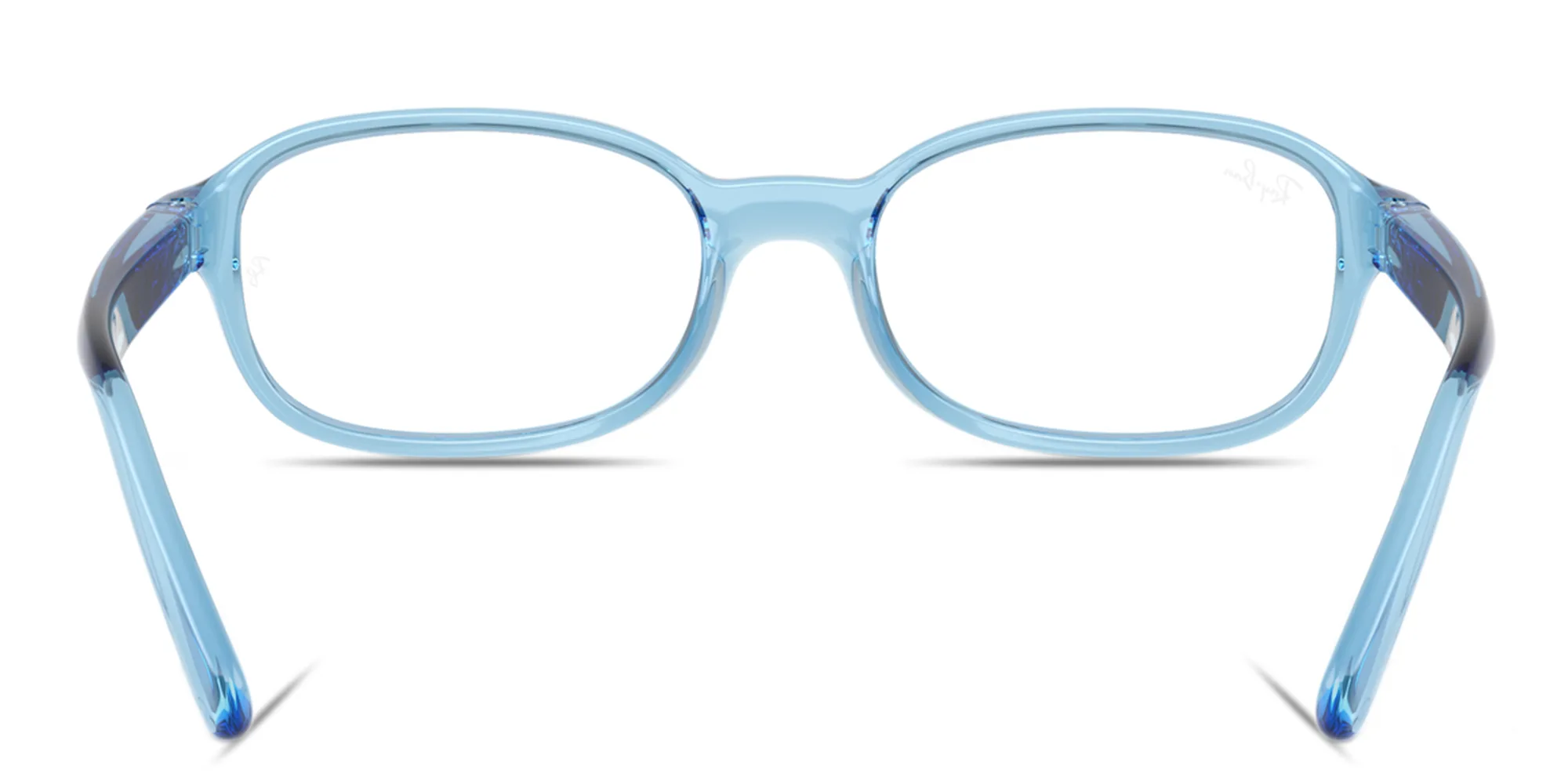 Shop Ray-Ban Junior Optics Kids Bio-Based Pillow Eyeglasses in Transparent Blue online.