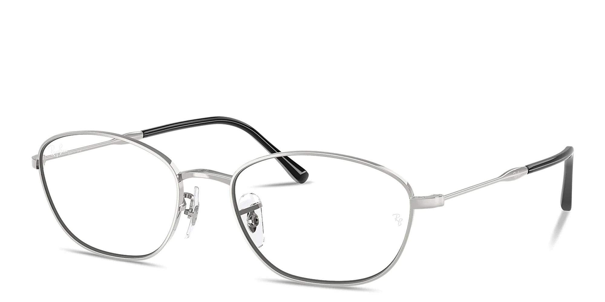 Shop Ray-Ban Optics Irregular Eyeglasses in Silver online.