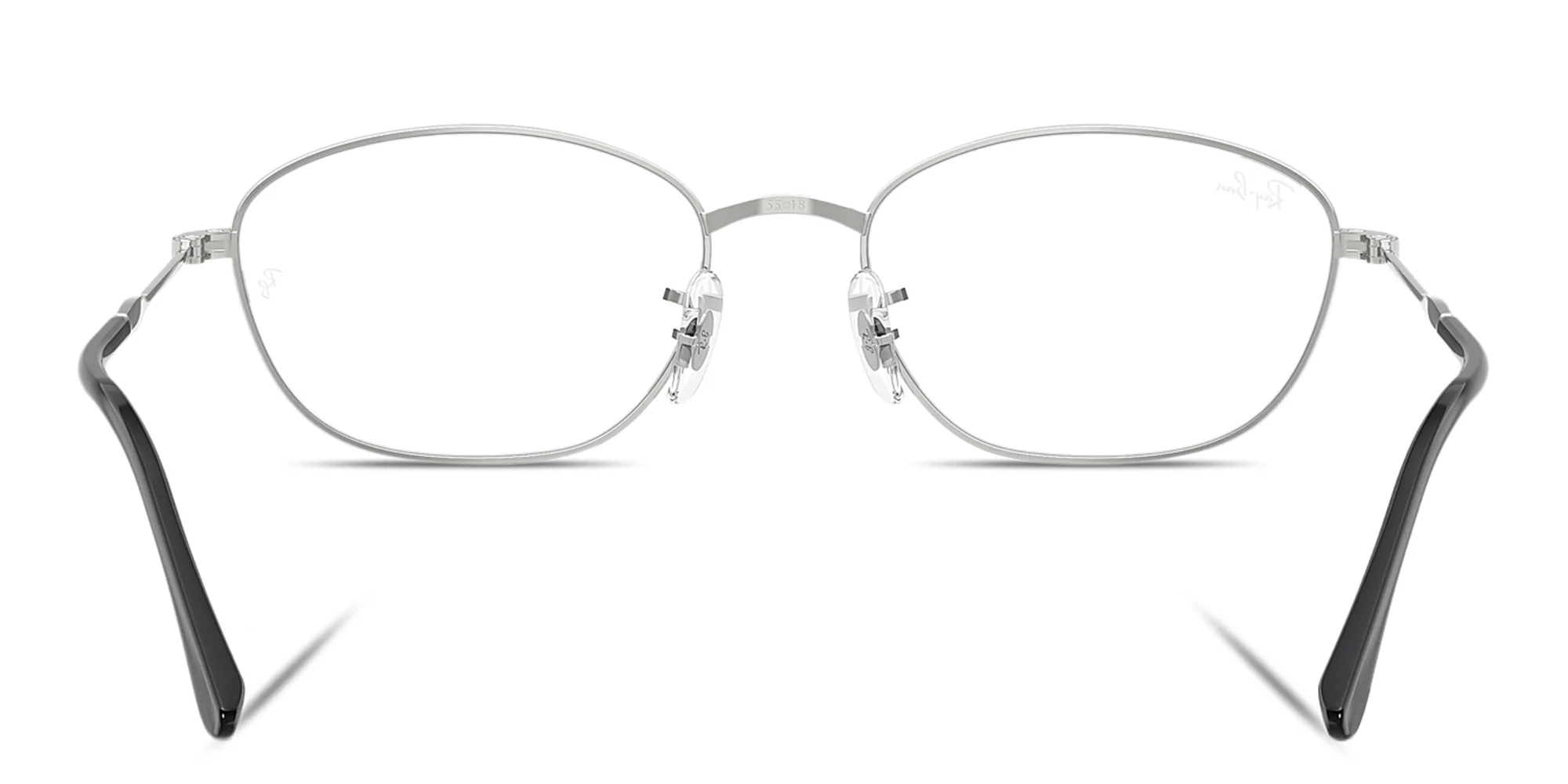 Shop Ray-Ban Optics Irregular Eyeglasses in Silver online.