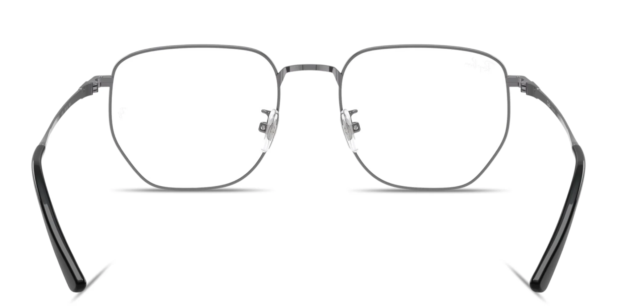 Shop Ray-Ban Optics Unisex Irregular Eyeglasses in Gunmetal online.