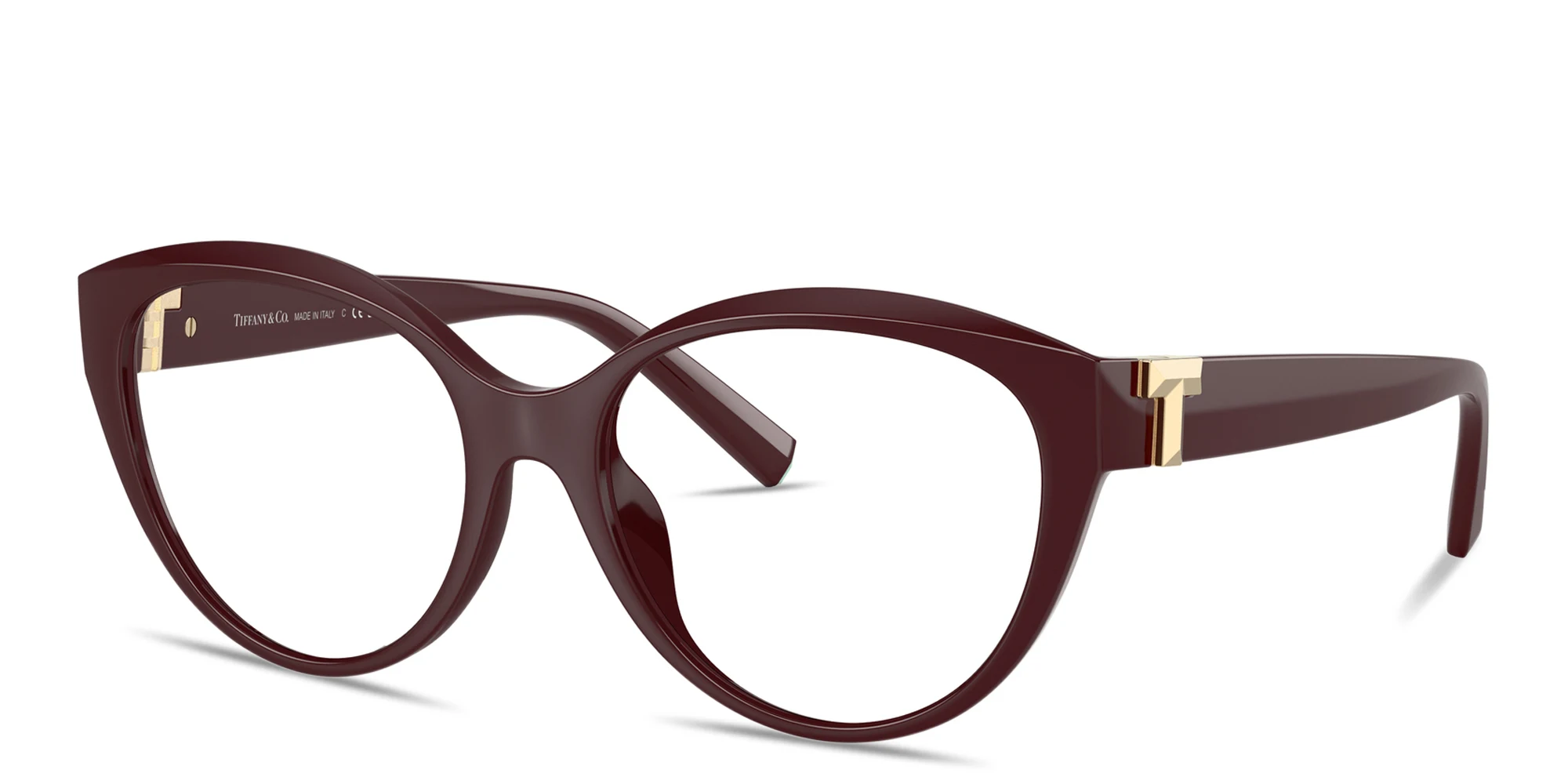 Shop TIFFANY Tiffany T Cat-Eye Eyeglasses in Red online.