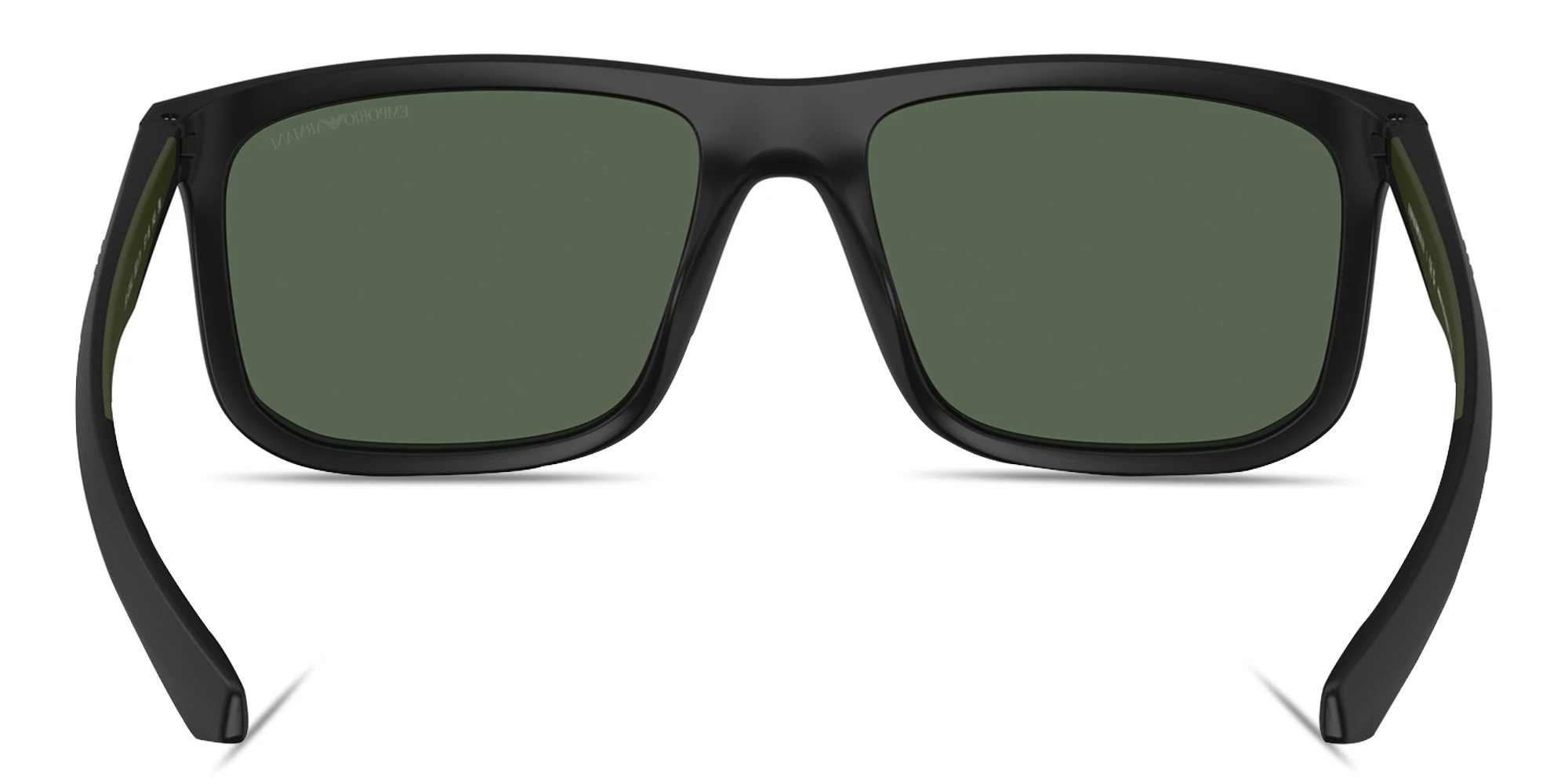 Shop Emporio Armani Essential Leisure Square Sunglasses in Matte Black online.