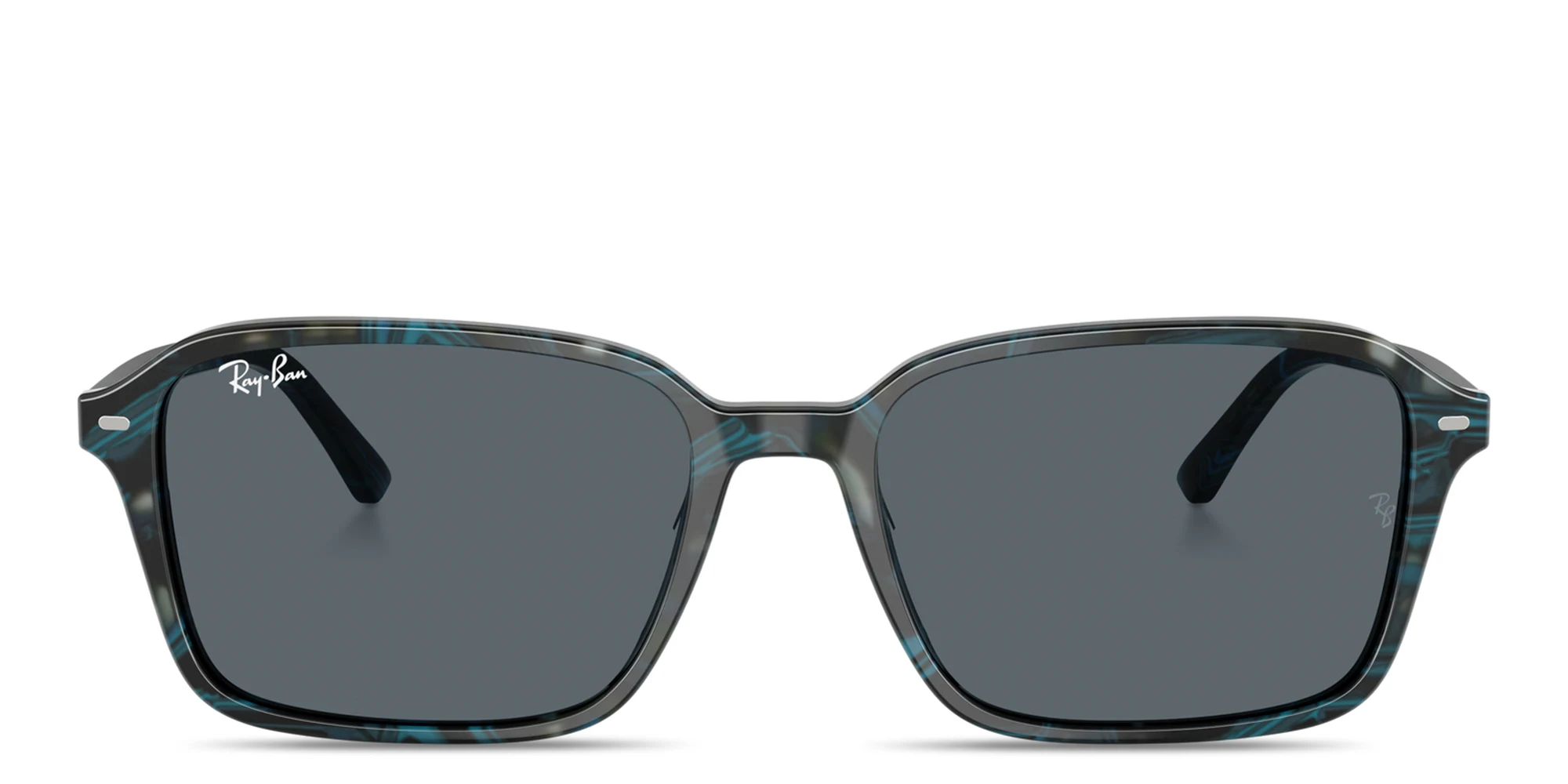 Shop Ray-Ban Raimond Unisex Square Sunglasses in Transparent Fantasy Blue Grey online.