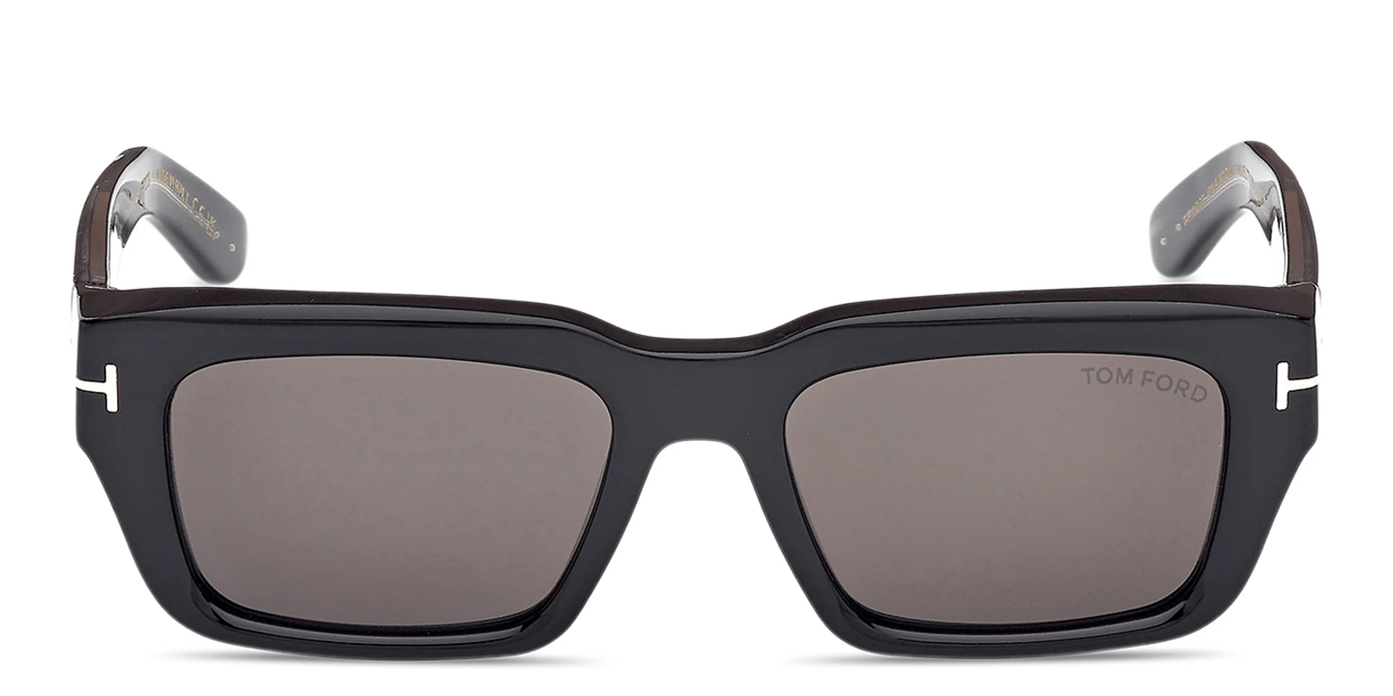Shop TOM FORD Icon Unisex Rectangle Sunglasses in Shiny Black online.