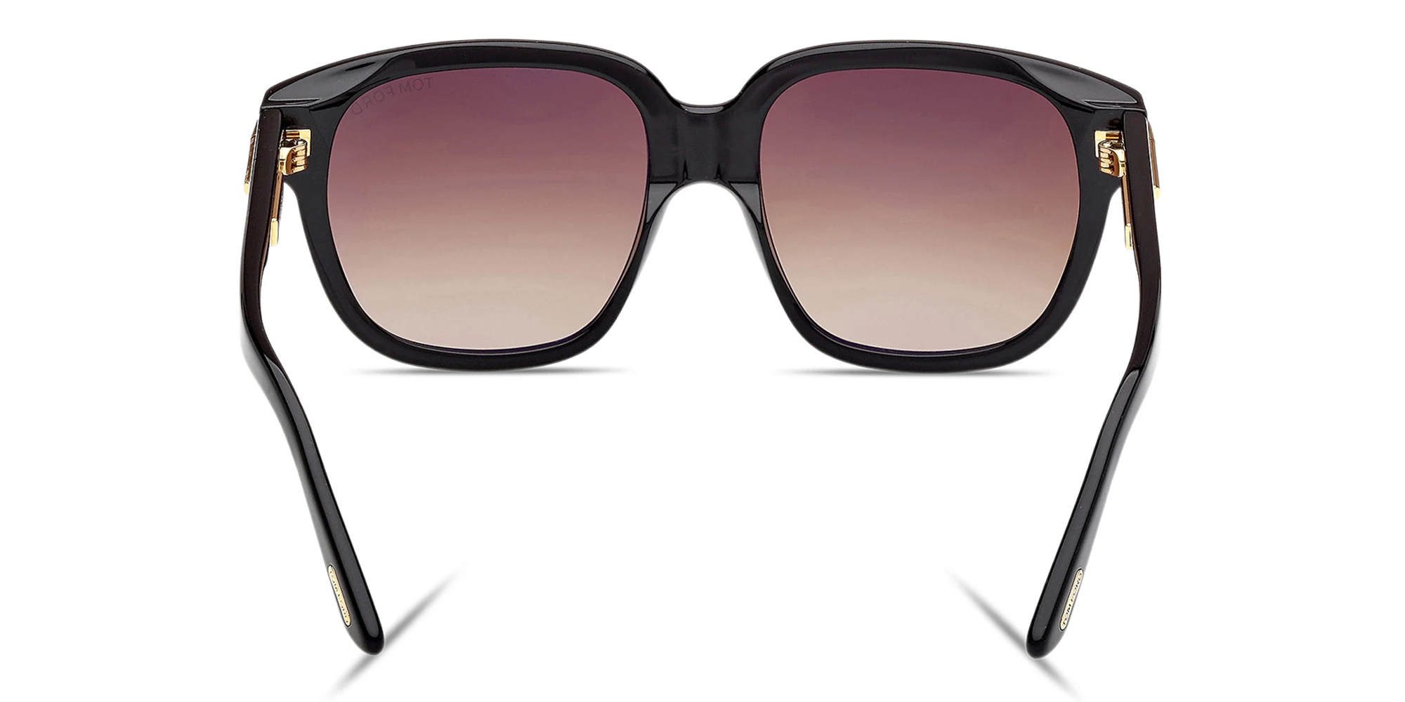 Shop TOM FORD Icon Square Sunglasses in Shiny Black online.