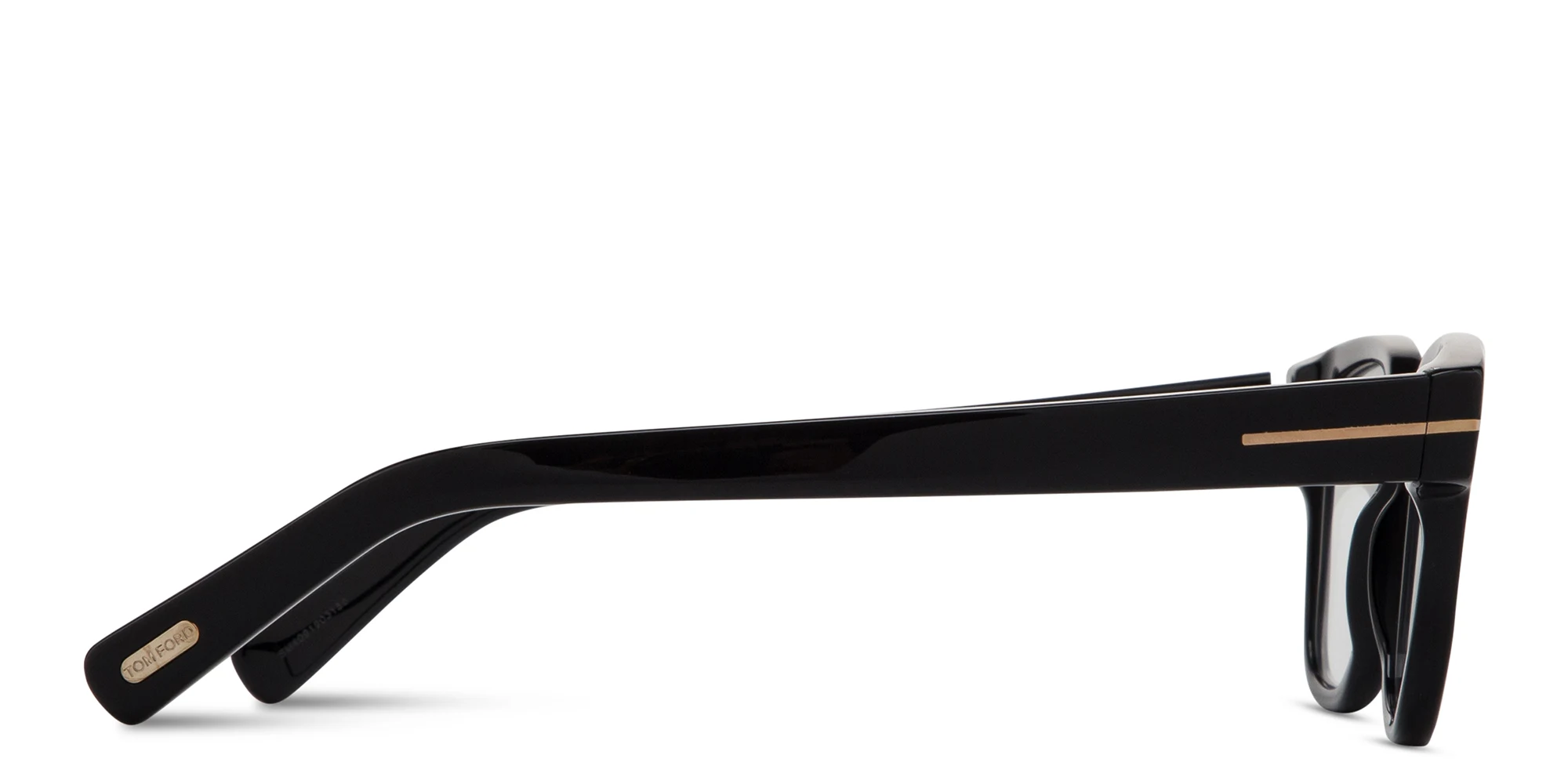 Shop TOM FORD T Logo Square Eyeglasses in Shiny Black online.
