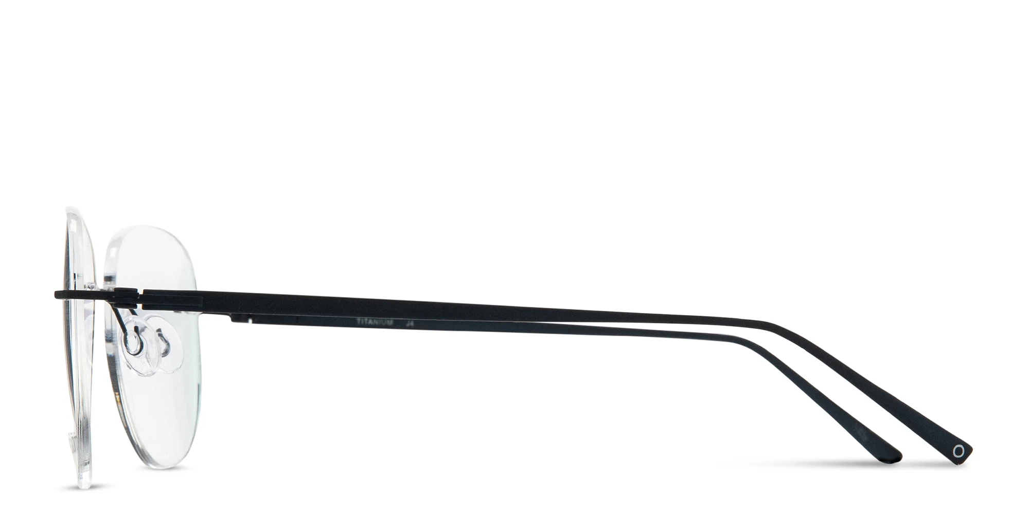 Shop MONOSTROM Rimless Wide Aviator Eyeglasses in Navy Blue online.