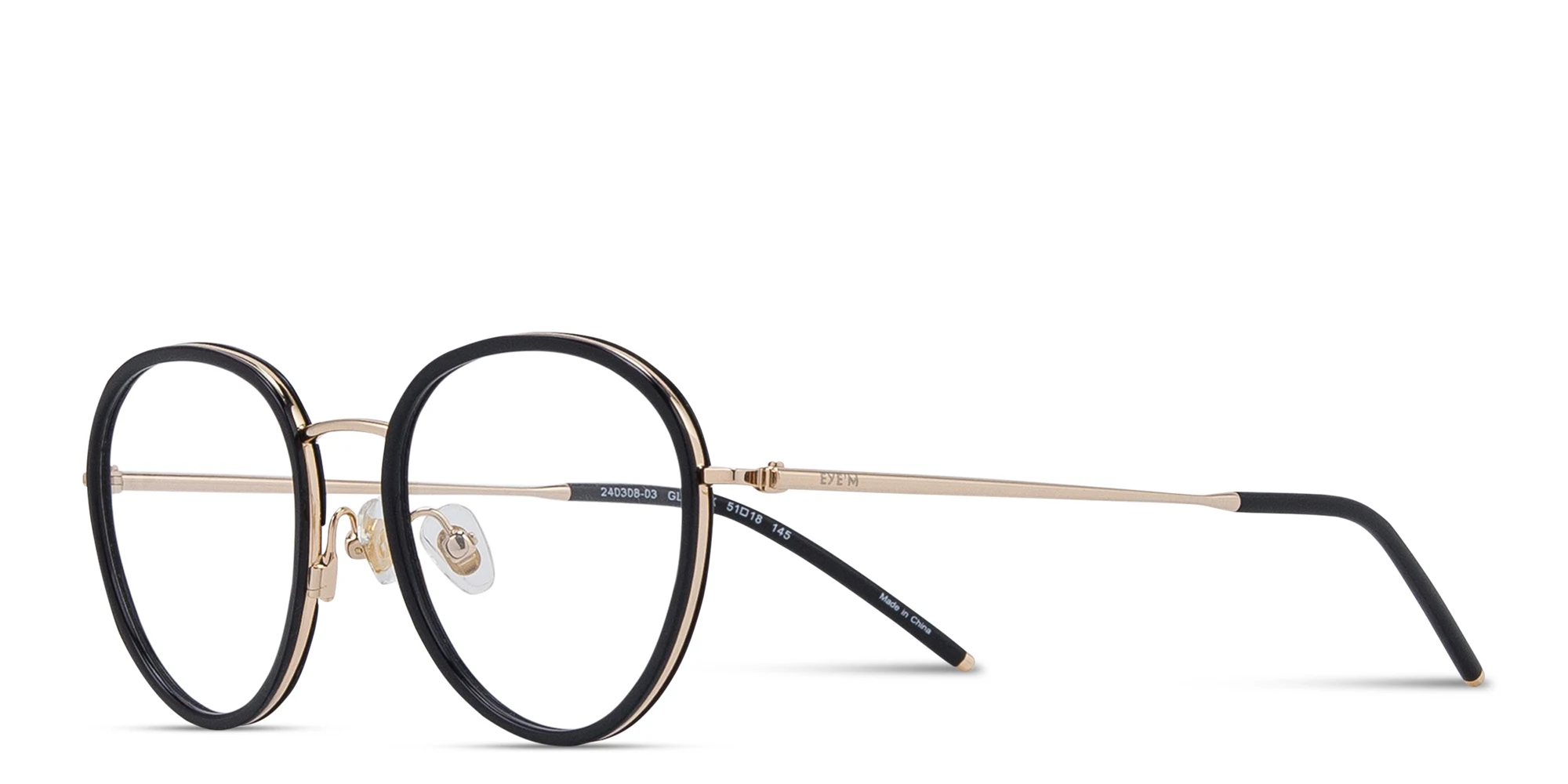 Shop EYE'M Panthos Eyeglasses in Gold online.