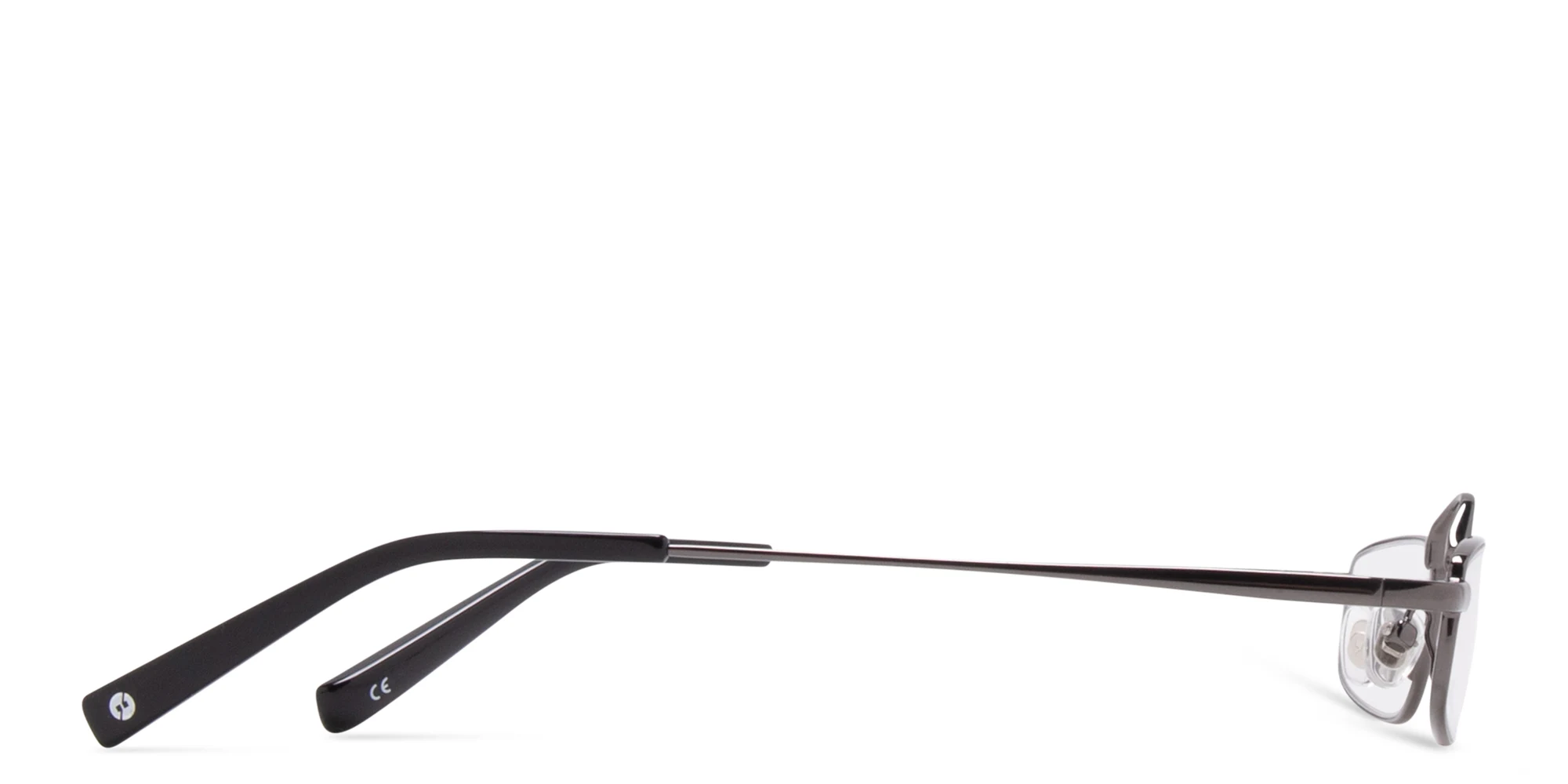 Shop EYE'M Rectangle Eyeglasses in Dark Gunmetal online.