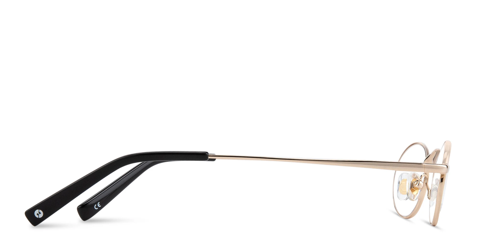Shop EYE'M Oval Eyeglasses in Gold online.