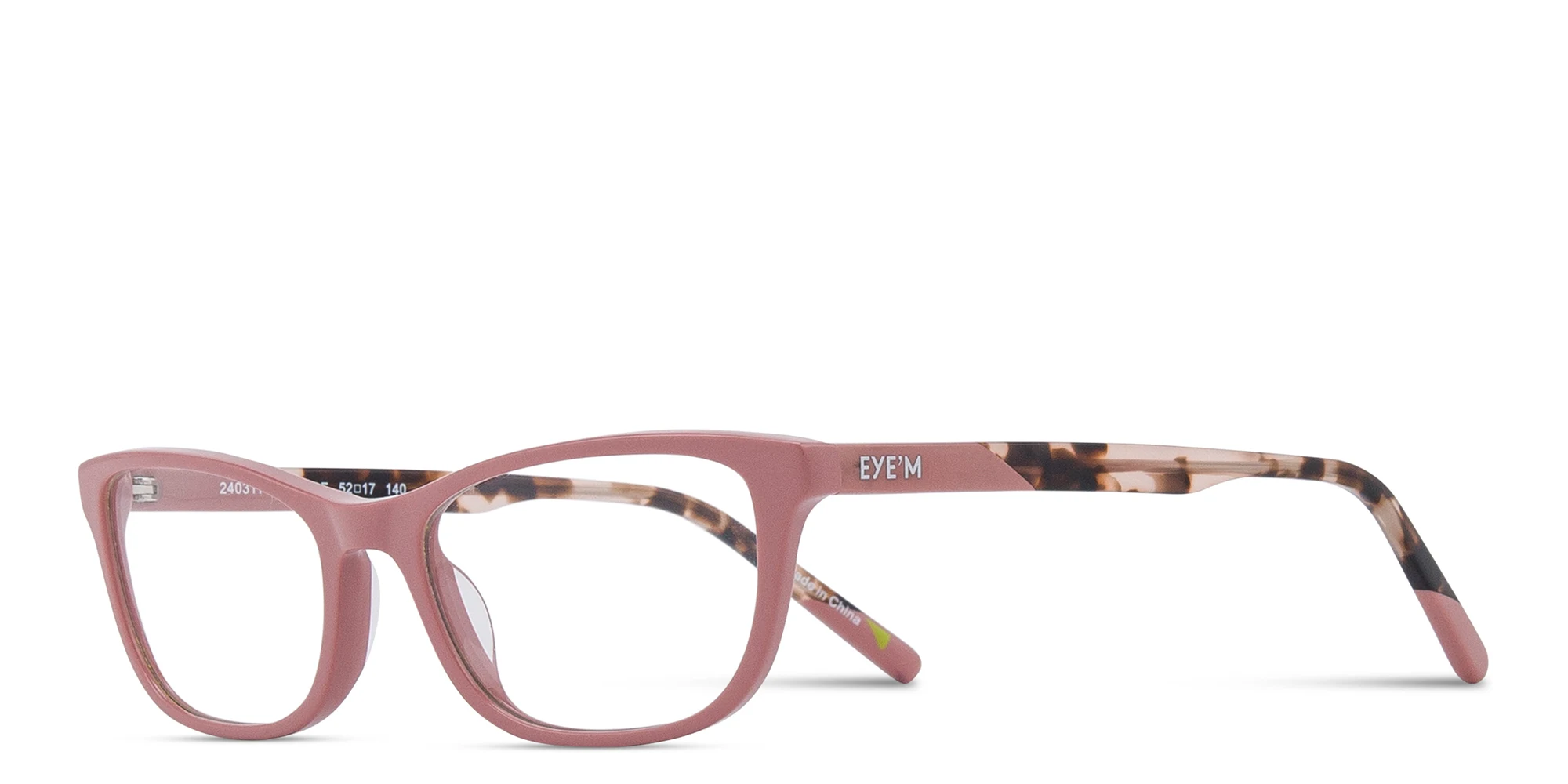 Shop EYE'M Rectangle Eyeglasses in Nude online.