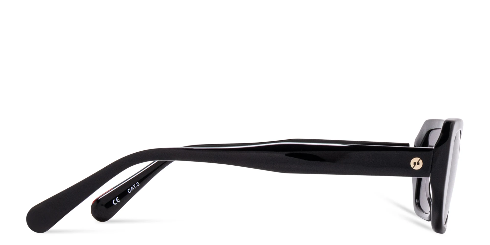 Shop EYE'M Rectangle Sunglasses in Black online.