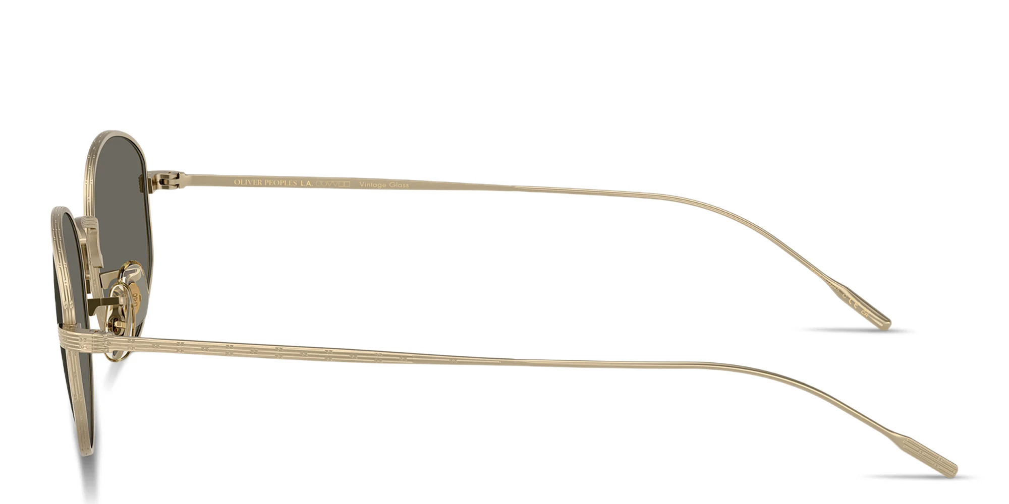 Shop OLIVER PEOPLES Estra Unisex Oval Sunglasses in Soft Gold online.