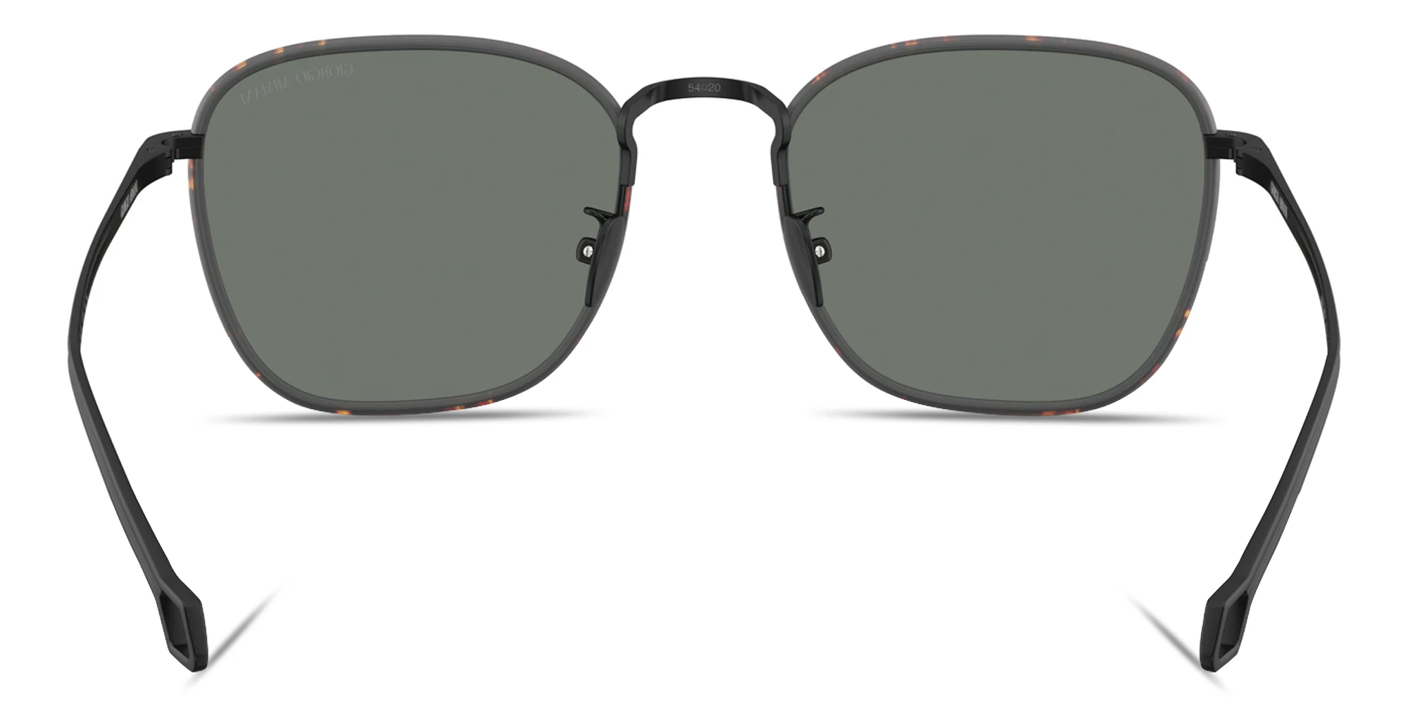 Shop GIORGIO ARMANI Visionary Luxury Square Sunglasses in Matte Black online.