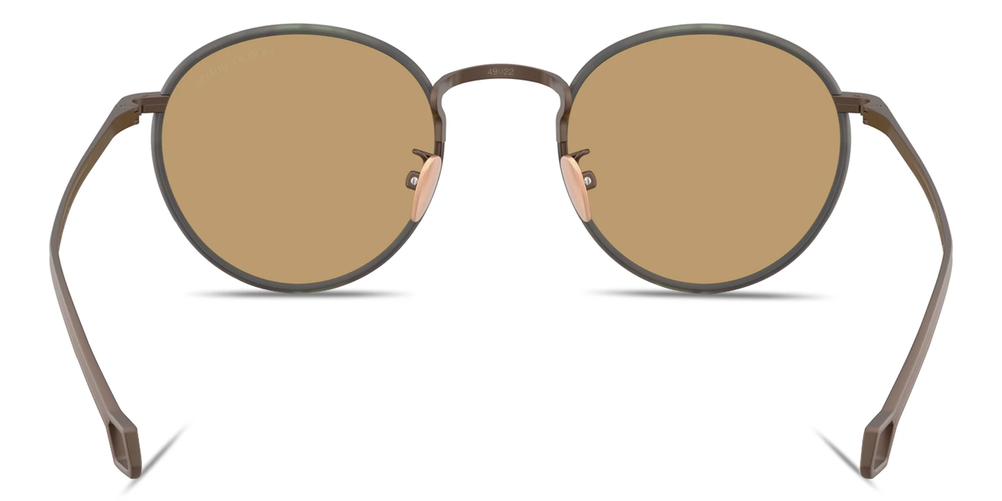 Shop GIORGIO ARMANI Visionary Luxury Round Sunglasses in Matte Bronze online.