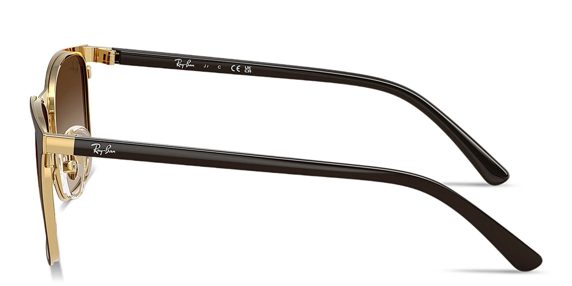 Shop Ray-Ban Junior Kids Core Square Sunglasses in Matte Brown On Arista online.