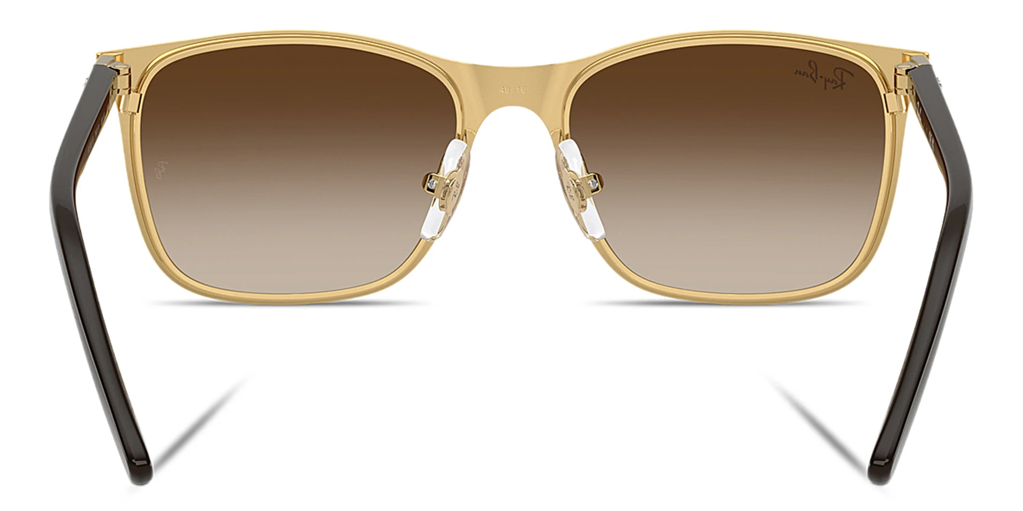 Shop Ray-Ban Junior Kids Core Square Sunglasses in Matte Brown On Arista online.