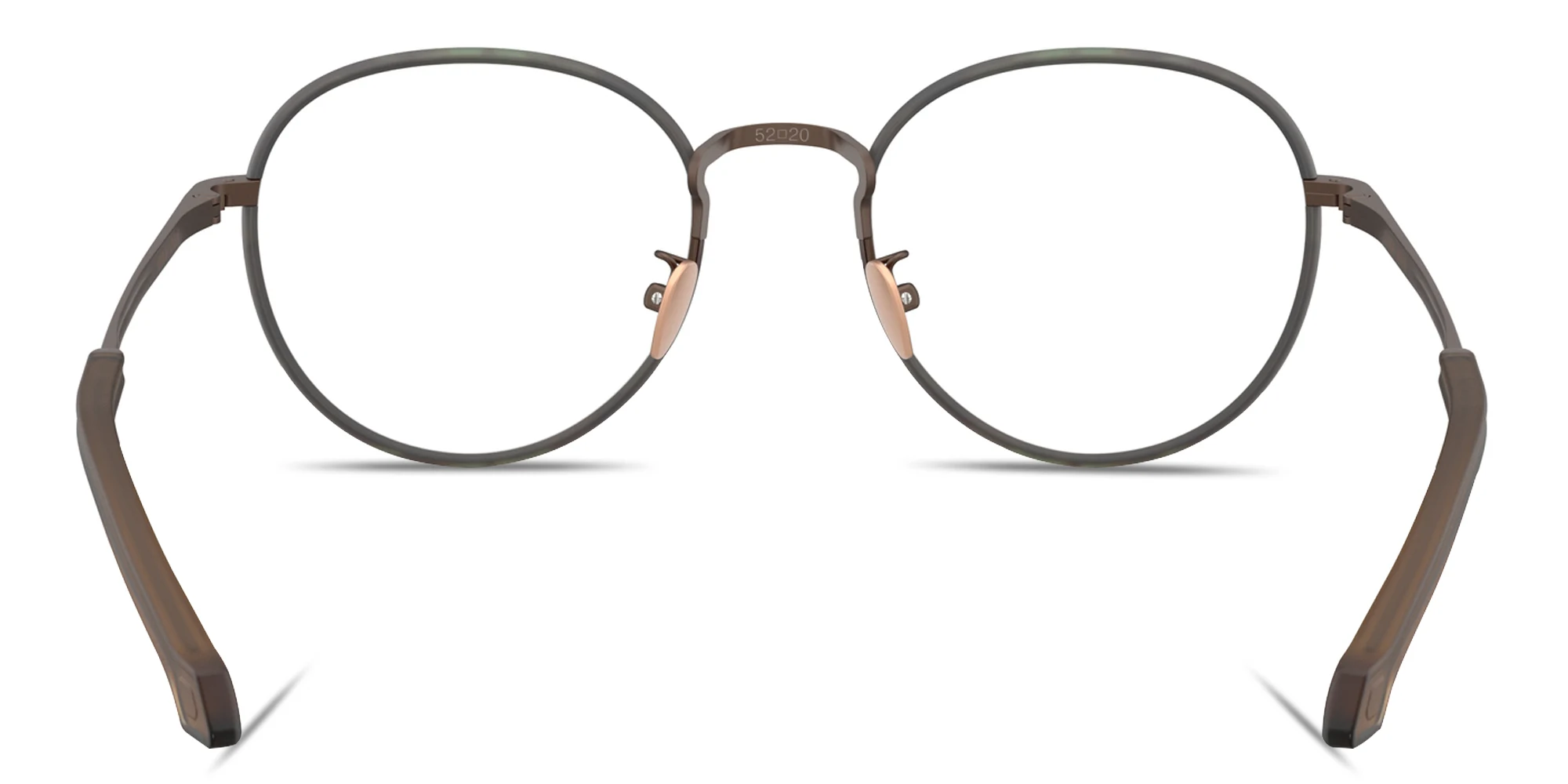 Shop GIORGIO ARMANI Logo Signature Panthos Eyeglasses in Matte Bronze online.