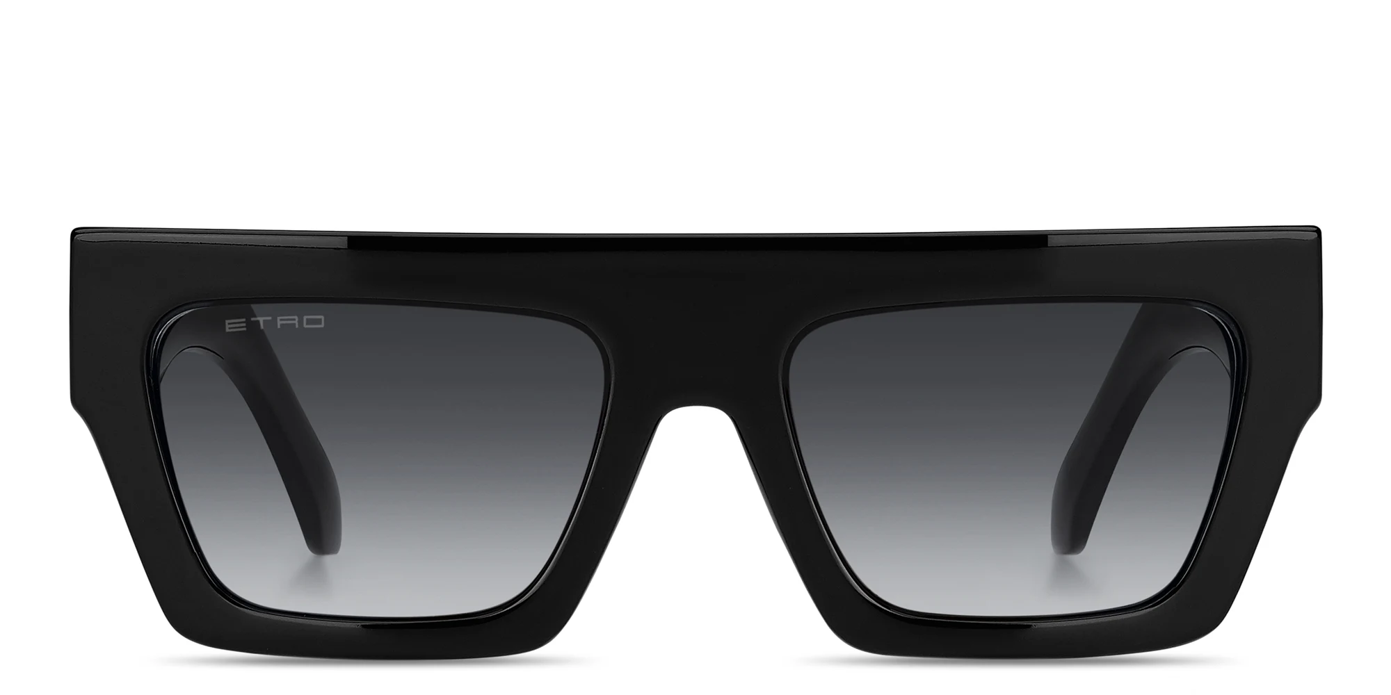 Shop ETRO Pegasus Unisex Rectangle Sunglasses in Black online.