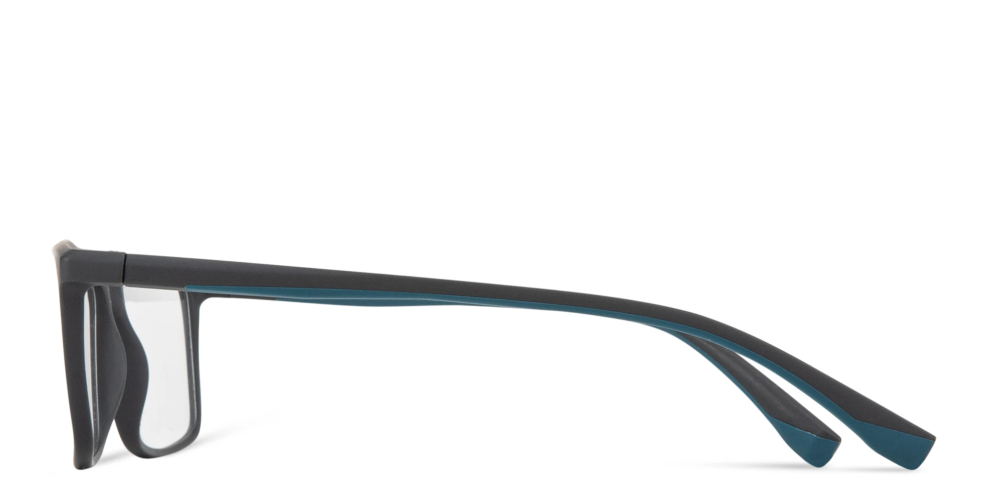 Shop SPIN ON8 Wide Rectangle Eyeglasses in Grey online.