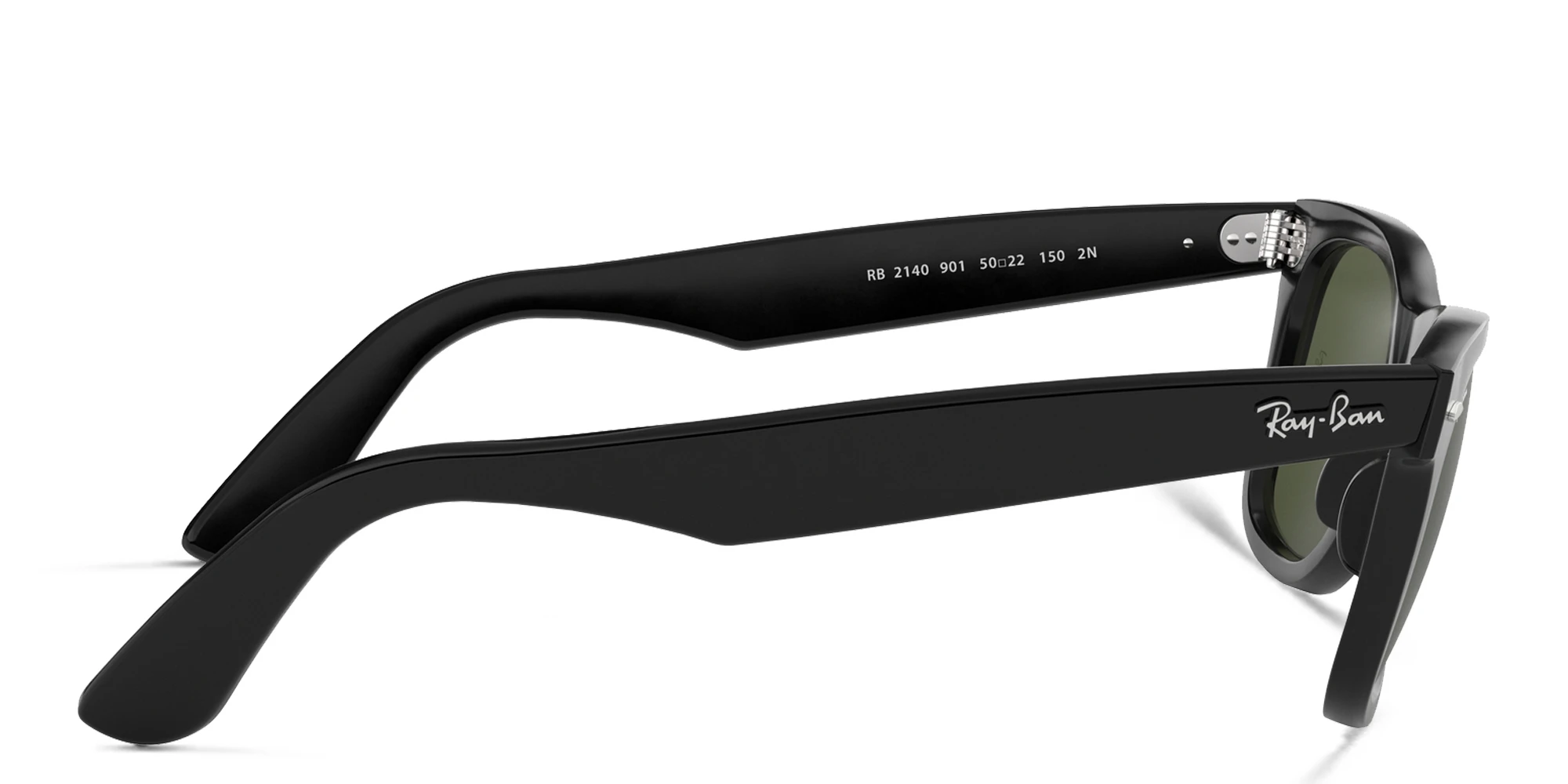 Shop Ray-Ban Wayfarer Square Sunglasses in Black online.