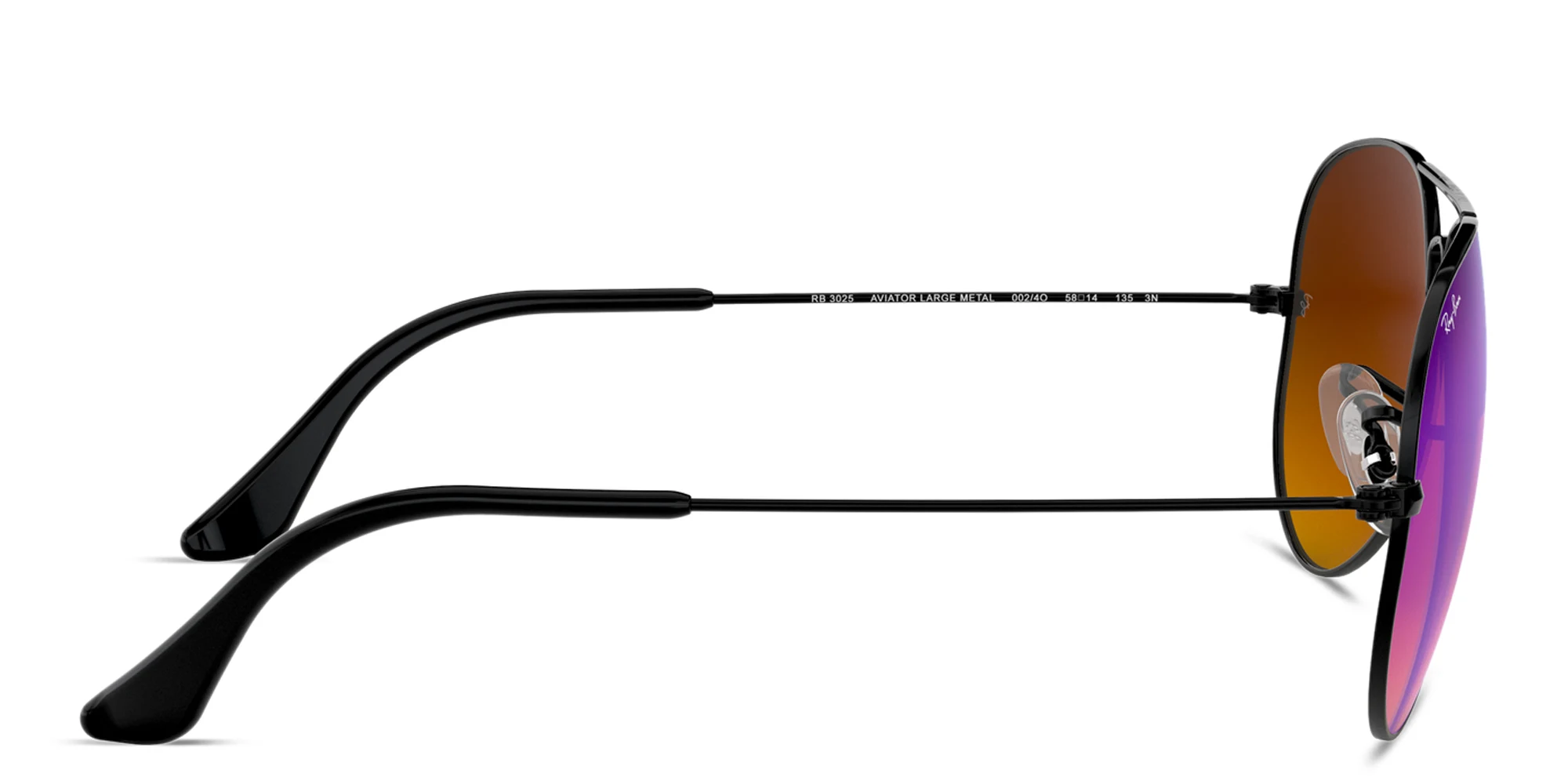 Shop Ray-Ban Pilot Sunglasses in Black online.