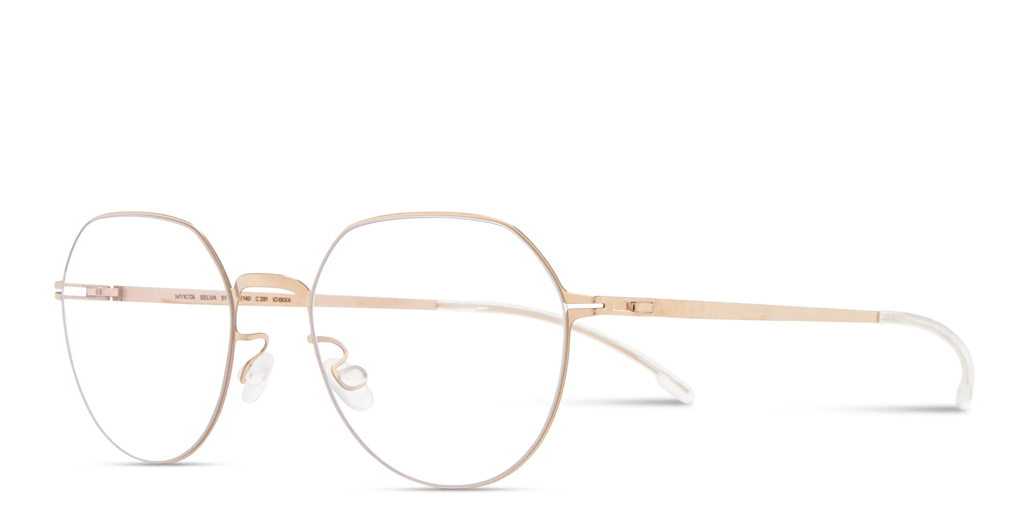 Shop MYKITA Selva Unisex Panthos Eyeglasses in Gold online.