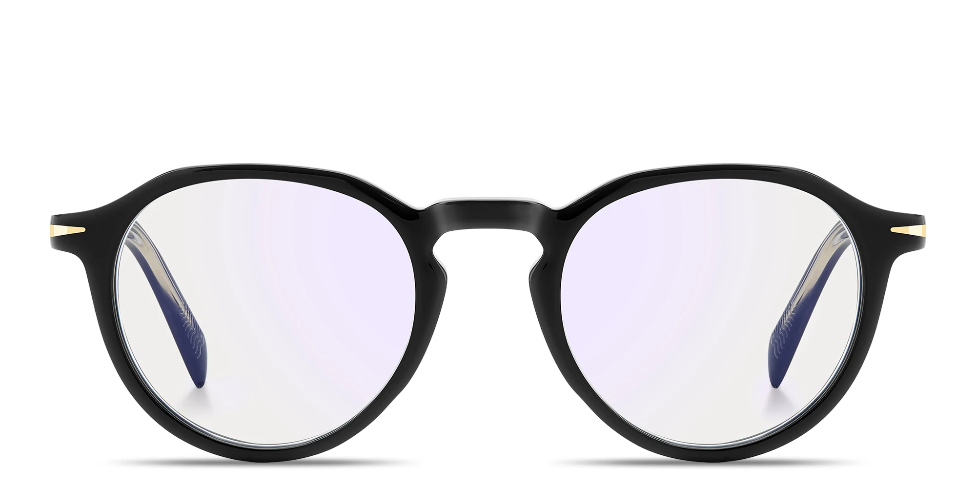 Shop DAVID BECKHAM Talisman Panthos Eyeglasses in Black online.