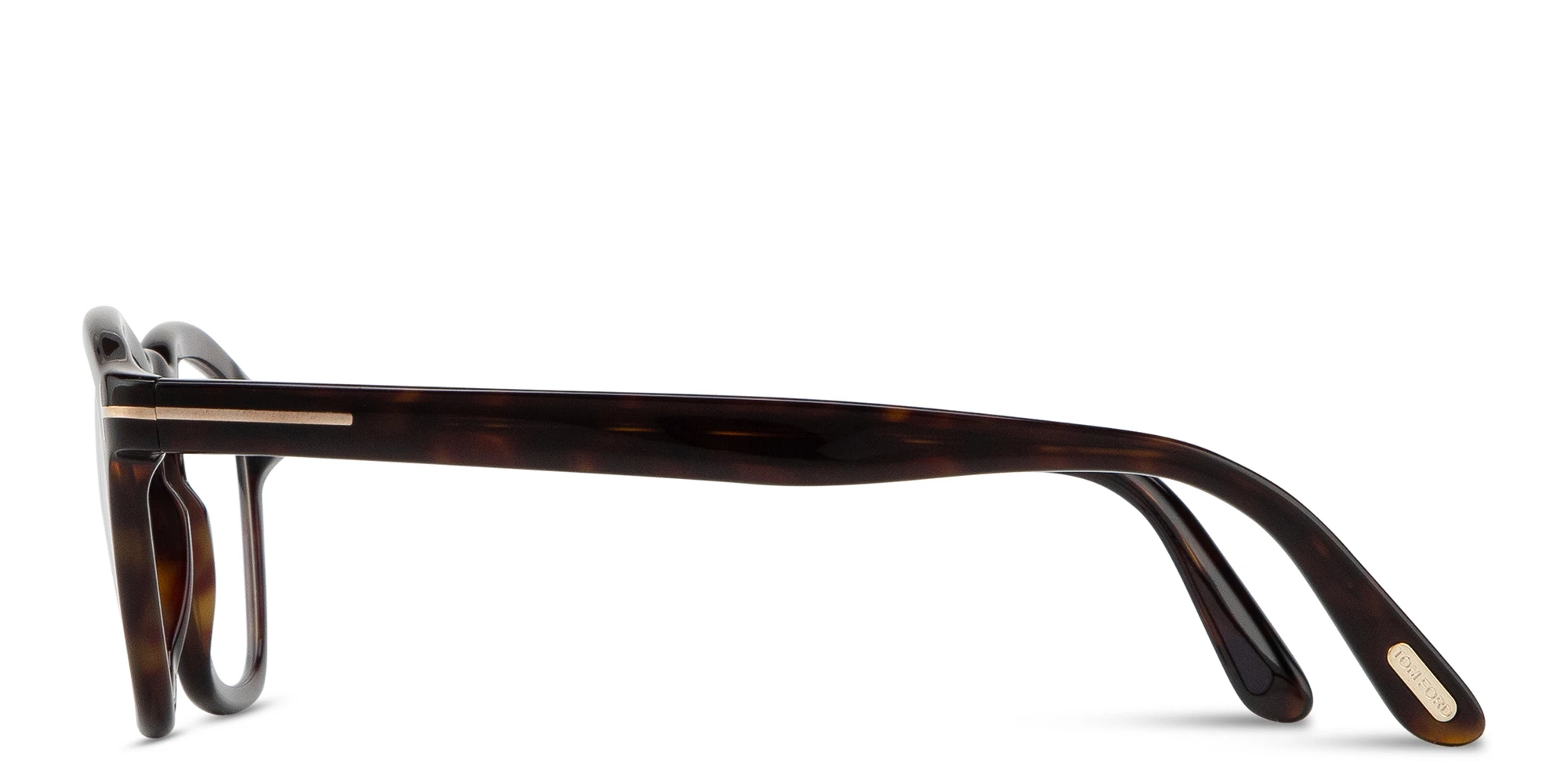 Shop TOM FORD T Logo Round Eyeglasses in Havana online.