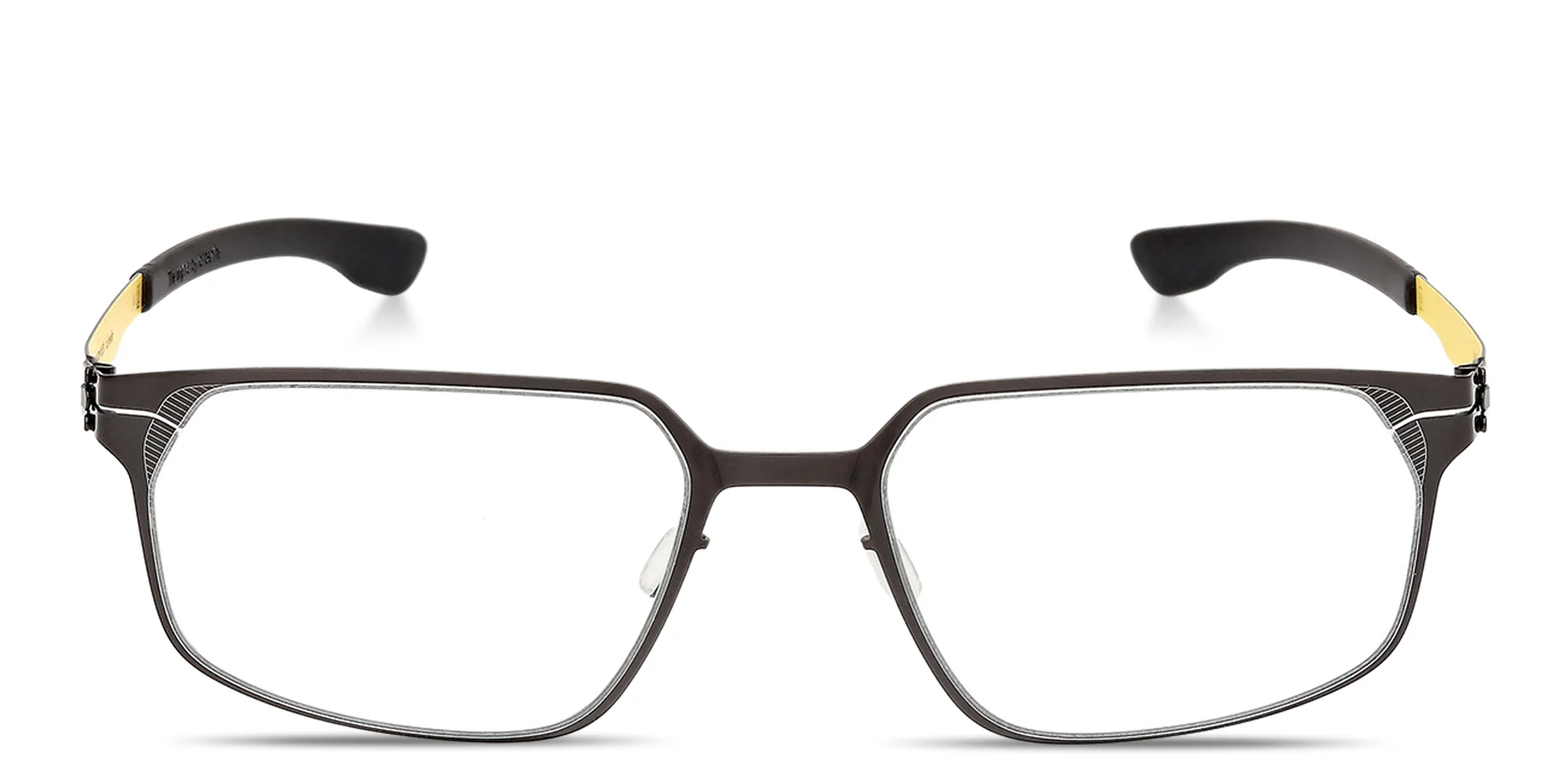 Shop ic! berlin AMG 12 Square Eyeglasses in Shiny Gunmetal online.