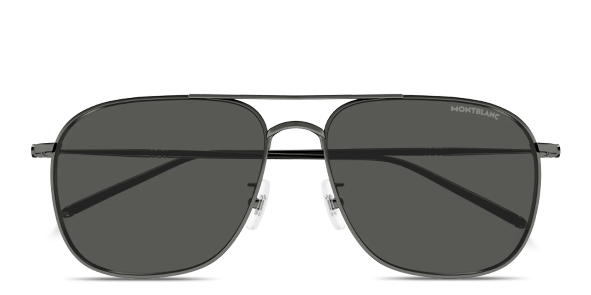 Shop MONTBLANC Meisterstück Pilot Sunglasses in Ruthenium online.