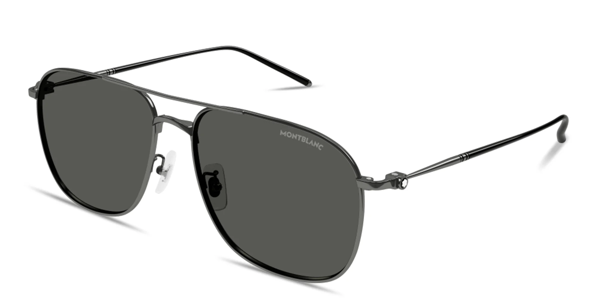 Shop MONTBLANC Meisterstück Pilot Sunglasses in Ruthenium online.