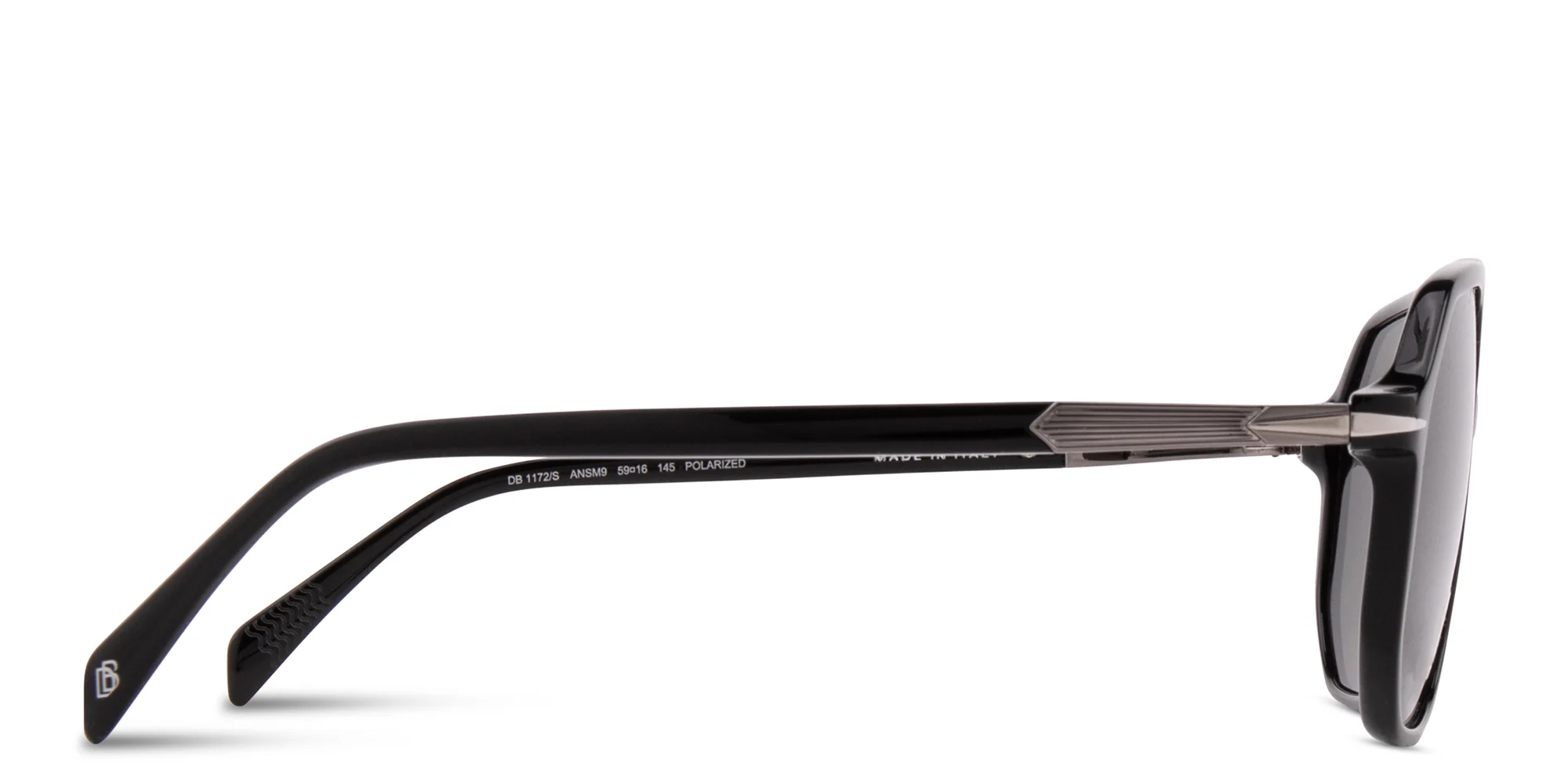 Shop DAVID BECKHAM Talisman Aviator Sunglasses in Black online.