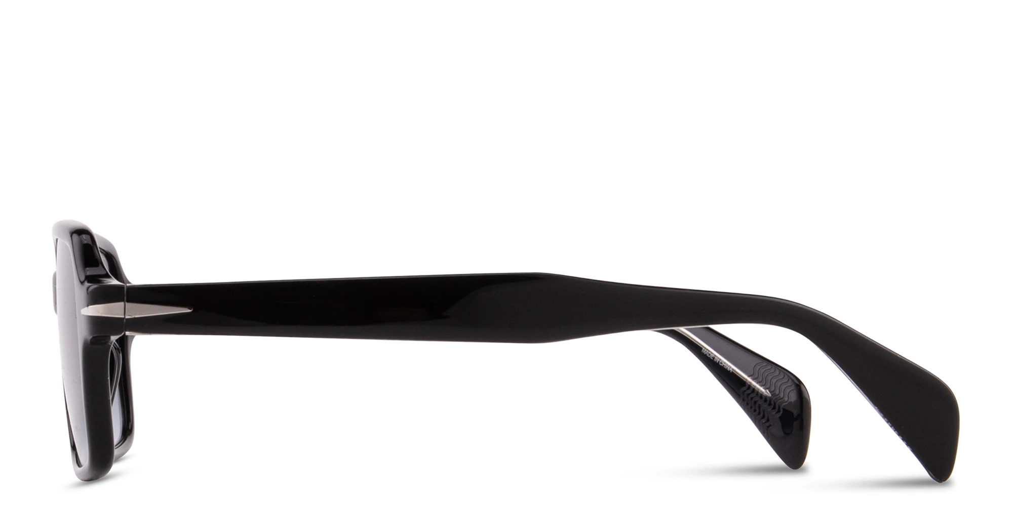 Shop DAVID BECKHAM Talisman Rectangle Sunglasses in Black online.