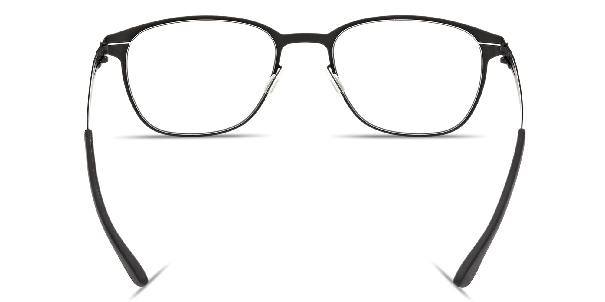 Shop ic! berlin Luka Unisex Square Eyeglasses in Matte Black online.