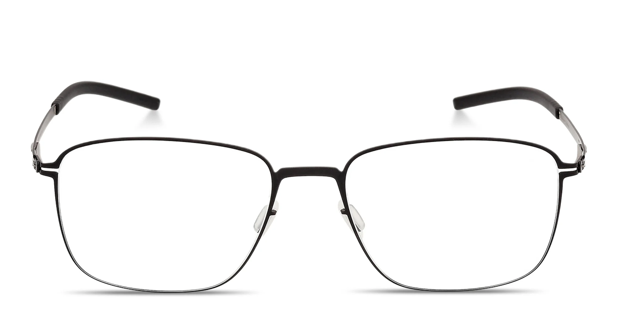Shop ic! berlin Vento Irregular Eyeglasses in Shiny Black online.