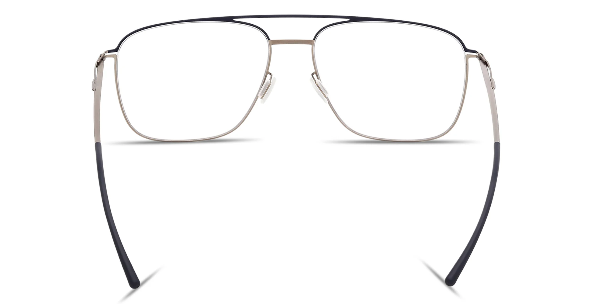 Shop ic! berlin Wes Unisex Wide Aviator Eyeglasses in Matte Light Bronze online.