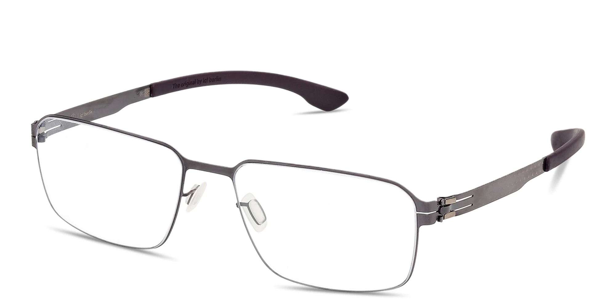 Shop ic! berlin MB 13 Square Eyeglasses in Matte Gunmetal online.