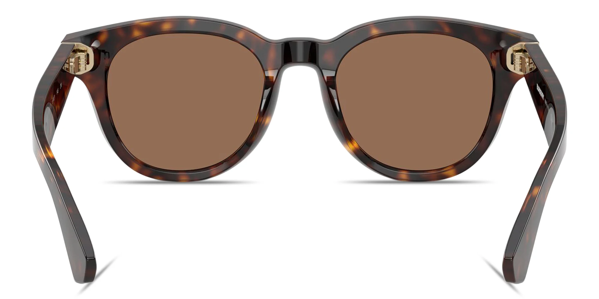 Shop BURBERRY Logo Bar Round Sunglasses in Havana online.