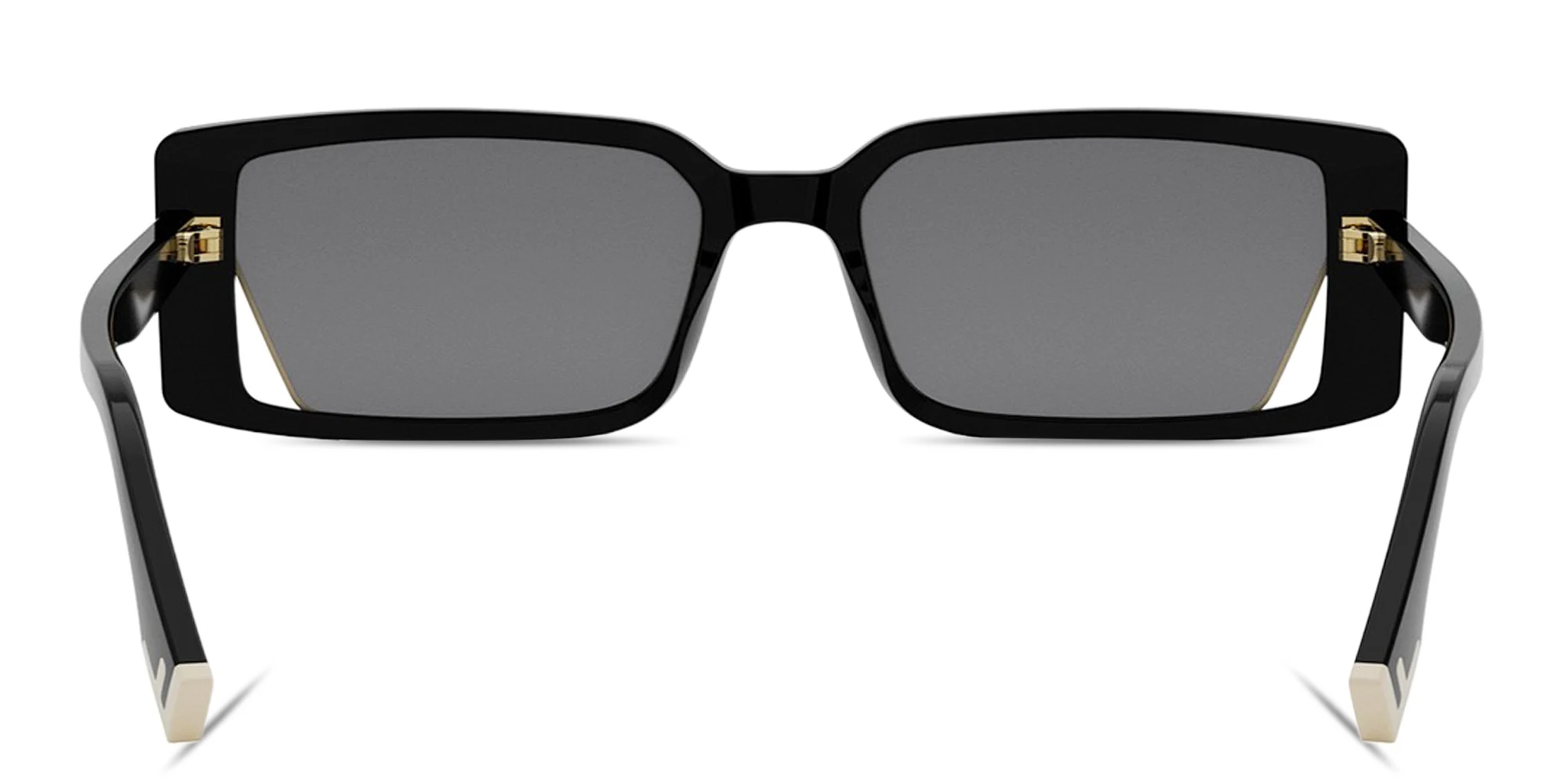 Shop FENDI Fendi Way Rectangle Sunglasses in Black online.