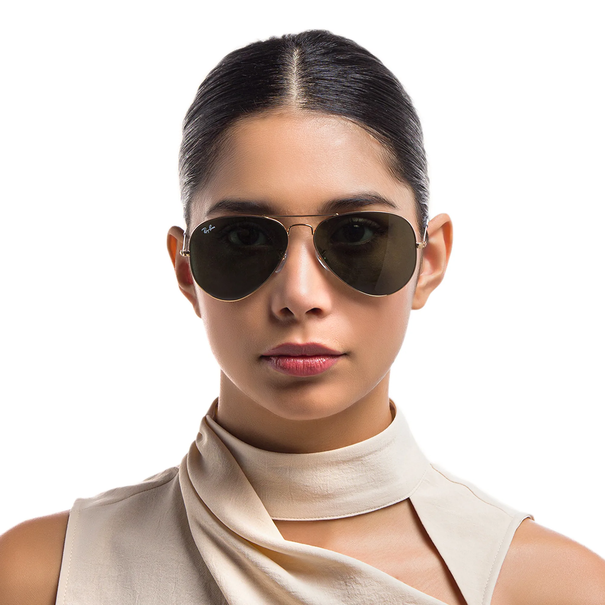 Shop Ray-Ban Pilot Classic Sunglasses in Gold online.
