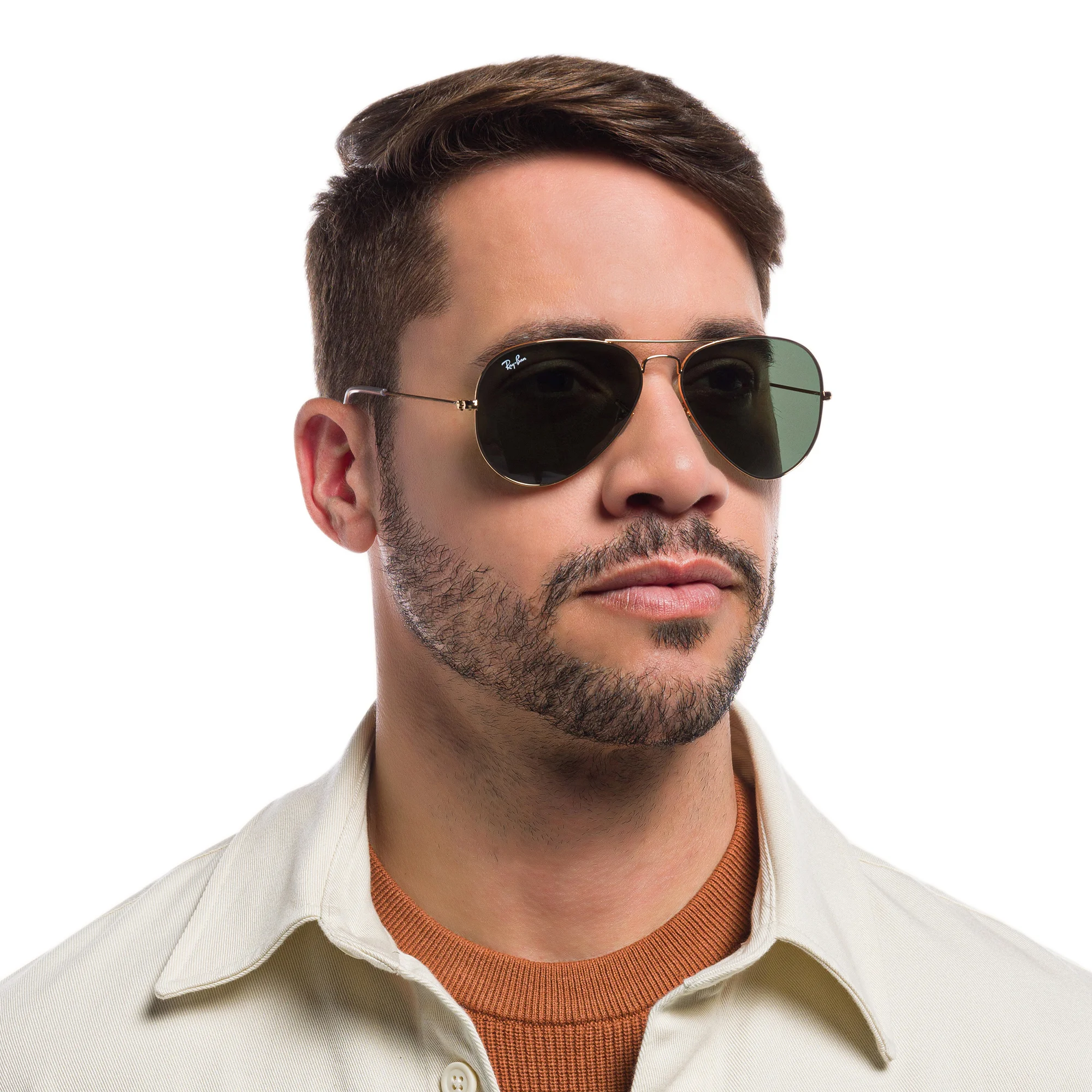 Shop Ray-Ban Pilot Classic Sunglasses in Gold online.