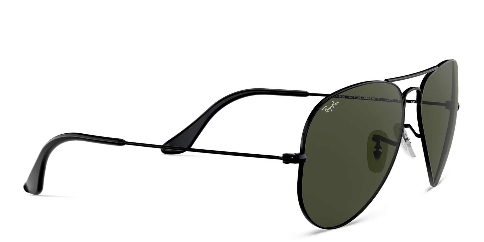 Shop Ray-Ban Pilot Classic Sunglasses in Black online.