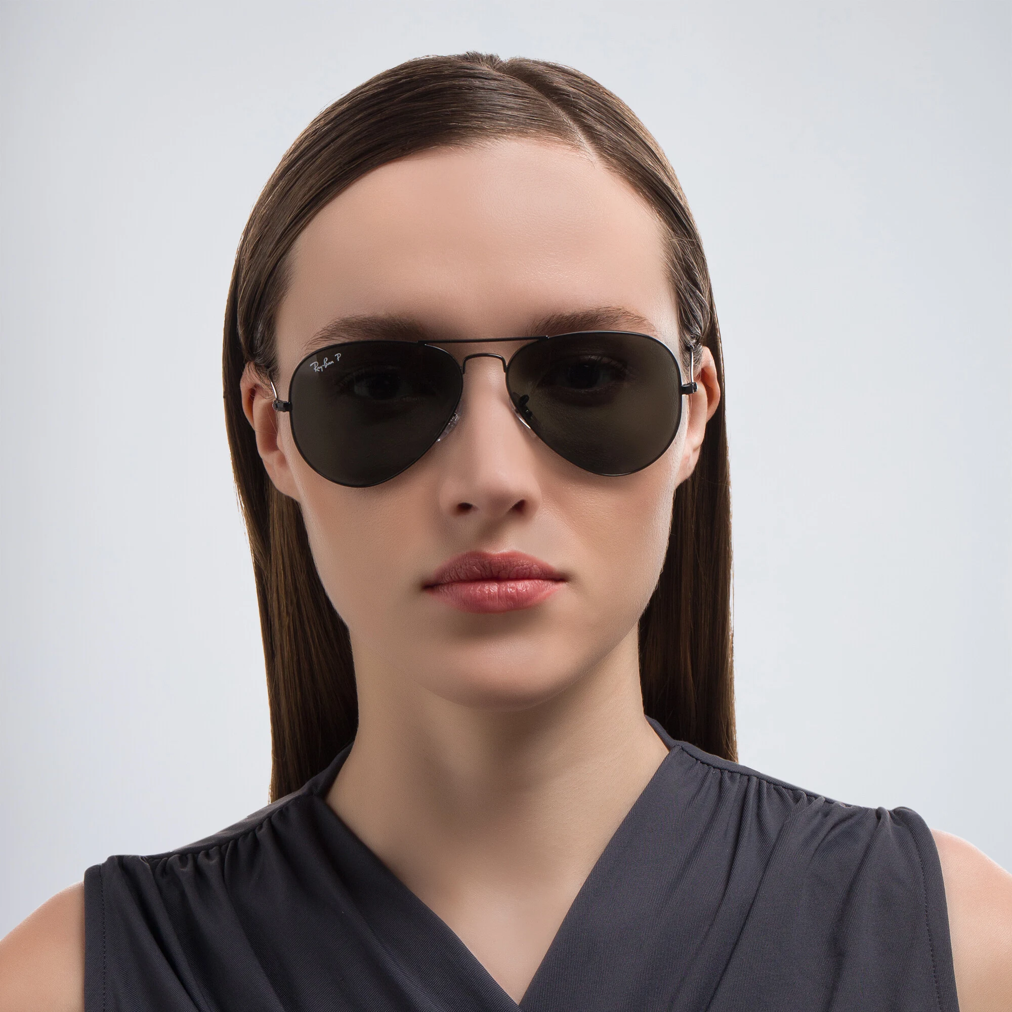 Shop Ray-Ban Pilot Classic Sunglasses in Black online.