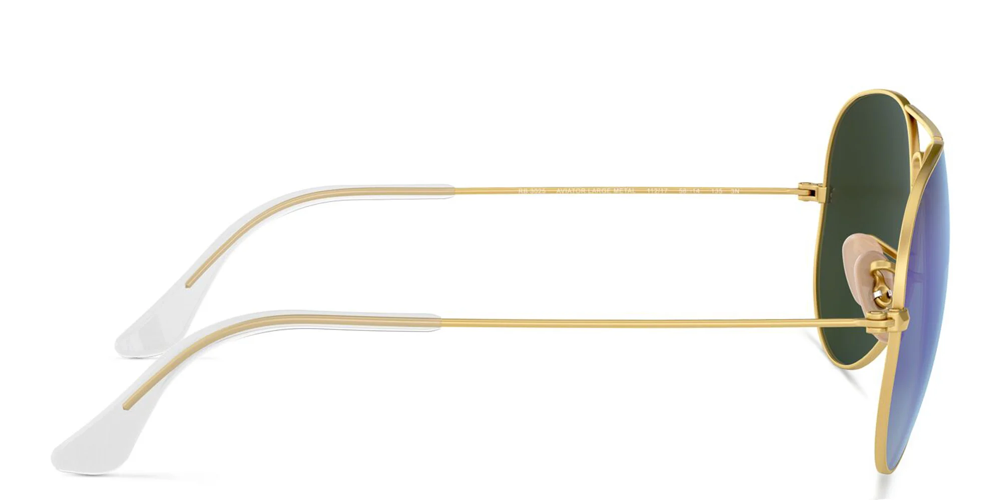 Shop Ray-Ban Unisex Aviator Sunglasses in Metal in Gold online.